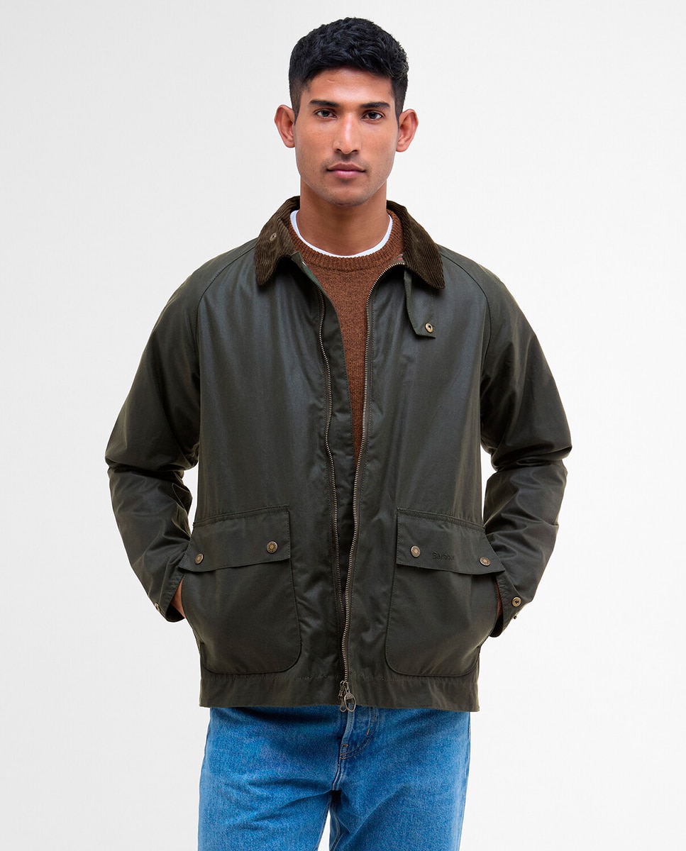 Imagen 1 de Chaqueta encerada y forro tartan Verde