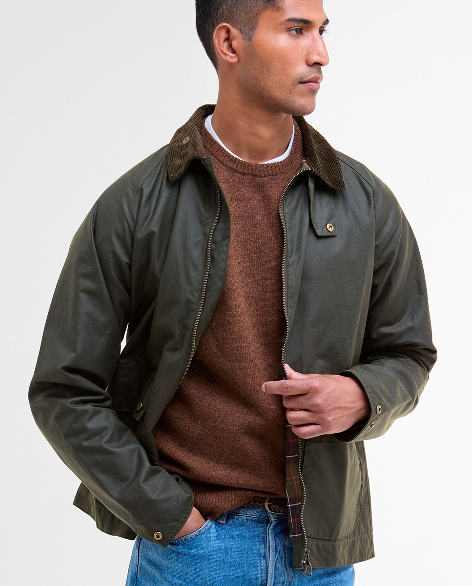 Imagen 8 de Chaqueta encerada y forro tartan - Barbour - Verde Verde