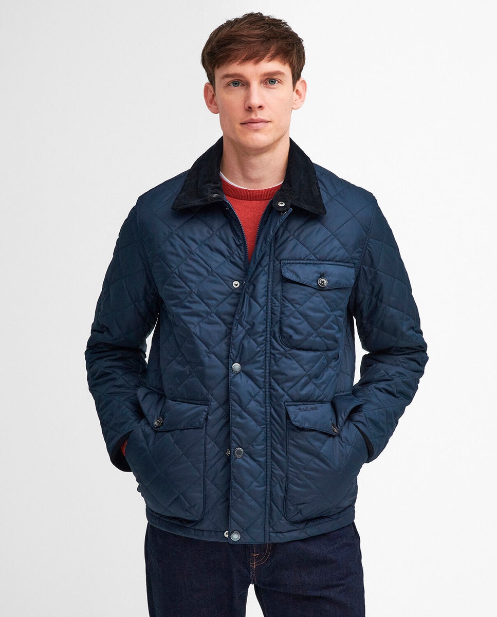 Barbour - Chaqueta acolchada con cierre frontal de cremallera y corchetes..