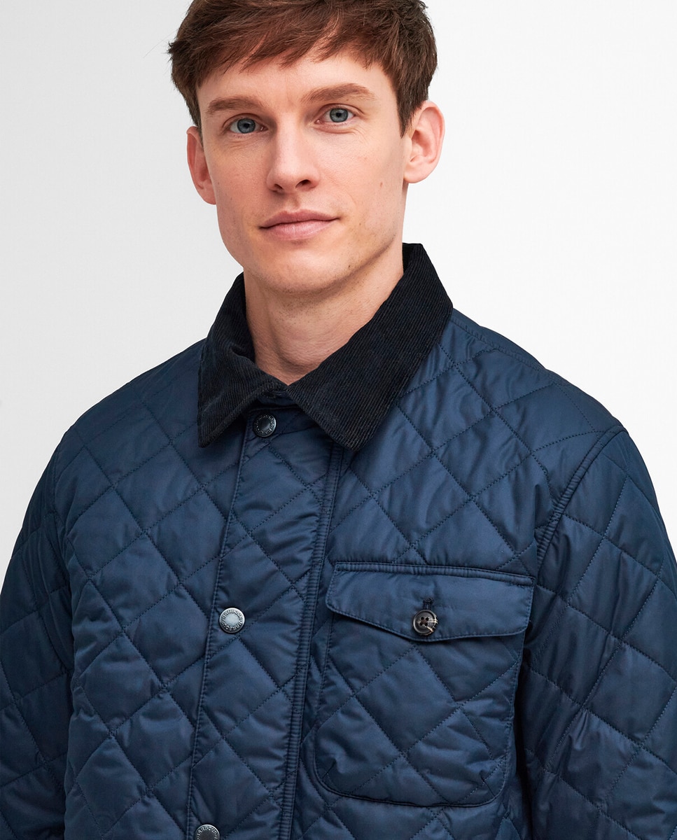 Chaqueta acolchada con cierre frontal de cremallera y corchetes. - Barbour - Azul Azul-3