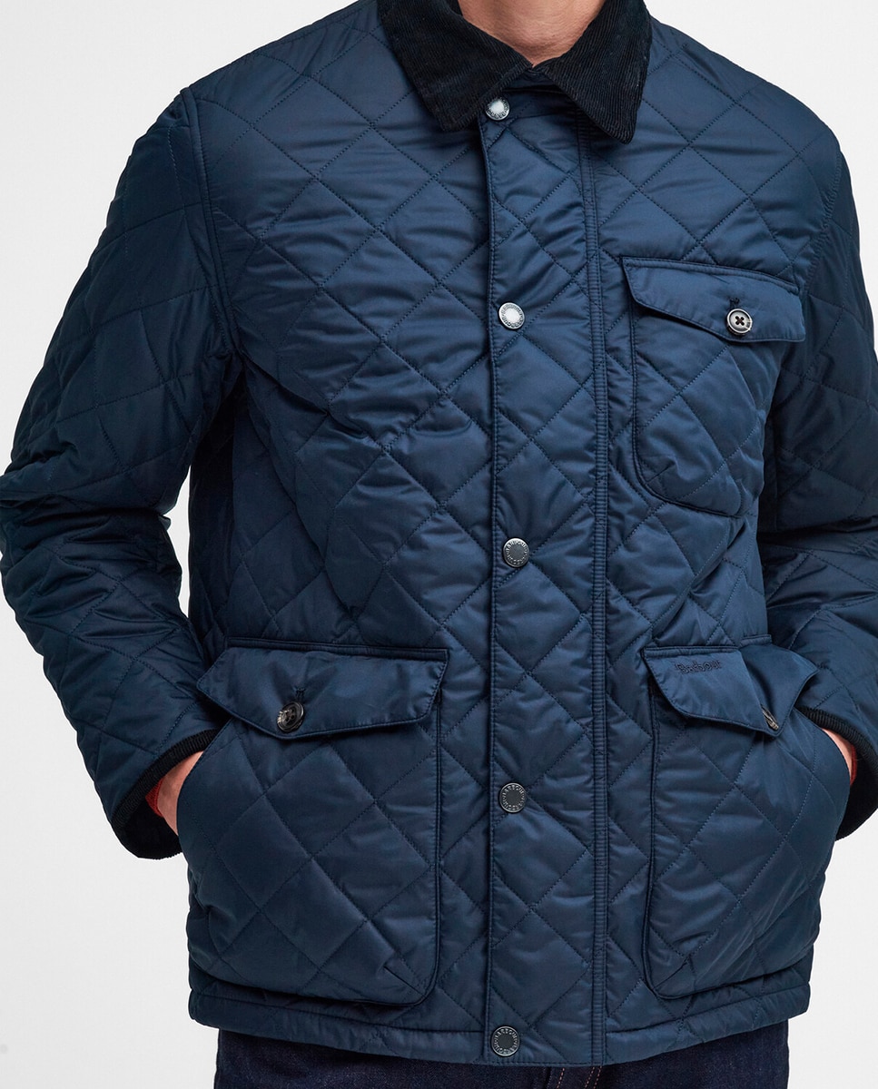 Chaqueta acolchada con cierre frontal de cremallera y corchetes. - Barbour - Azul Azul-5