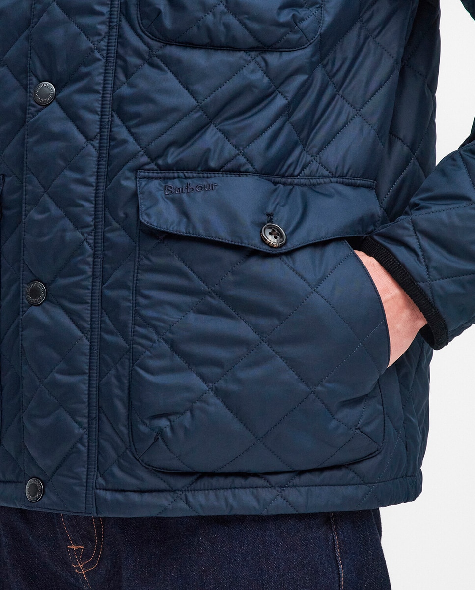 Chaqueta acolchada con cierre frontal de cremallera y corchetes. - Barbour - Azul Azul-6
