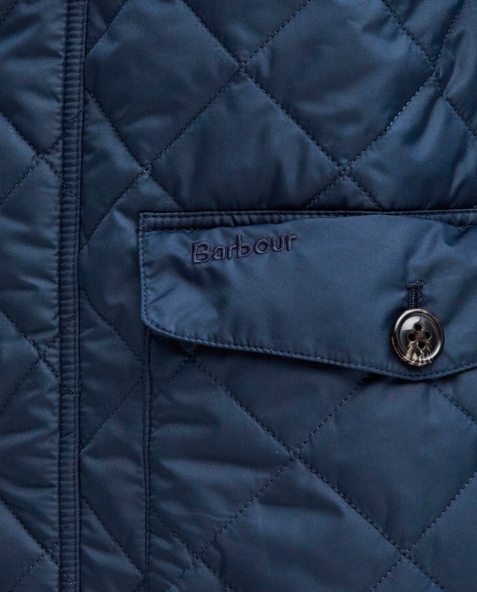 Chaqueta acolchada con cierre frontal de cremallera y corchetes. - Barbour - Azul Azul-8