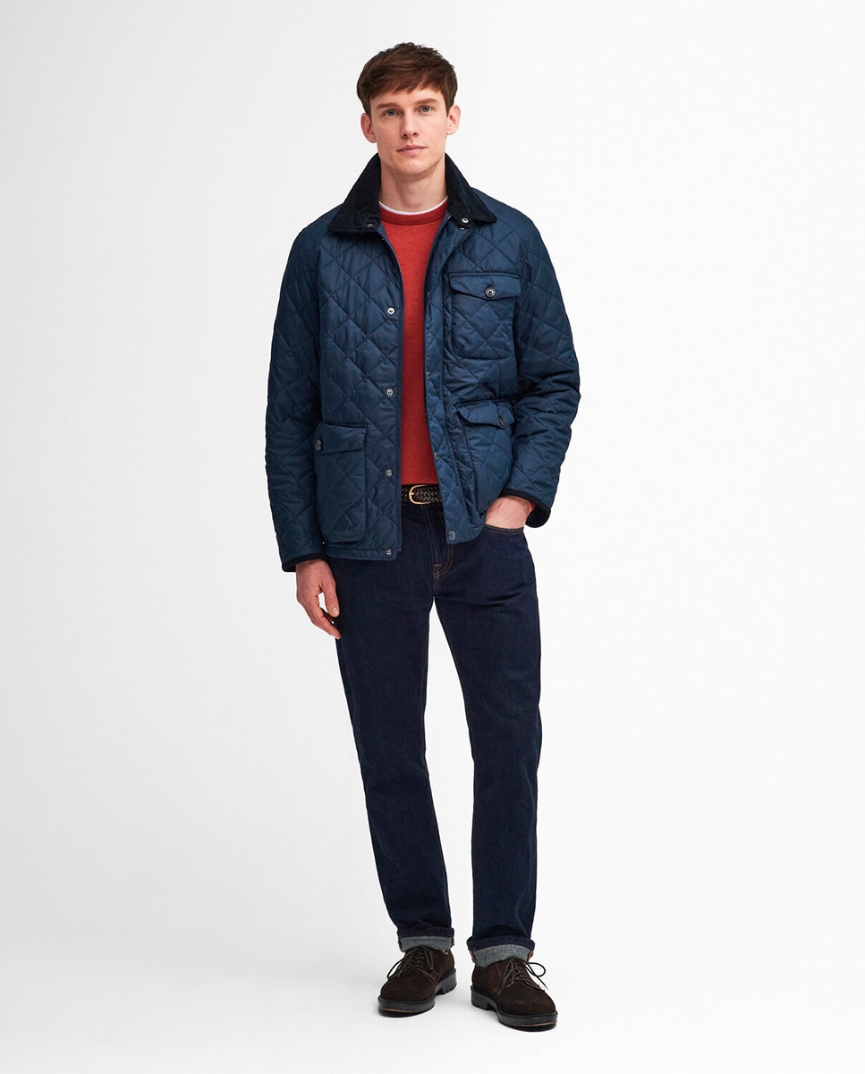 Chaqueta acolchada con cierre frontal de cremallera y corchetes. - Barbour - Azul Azul-10