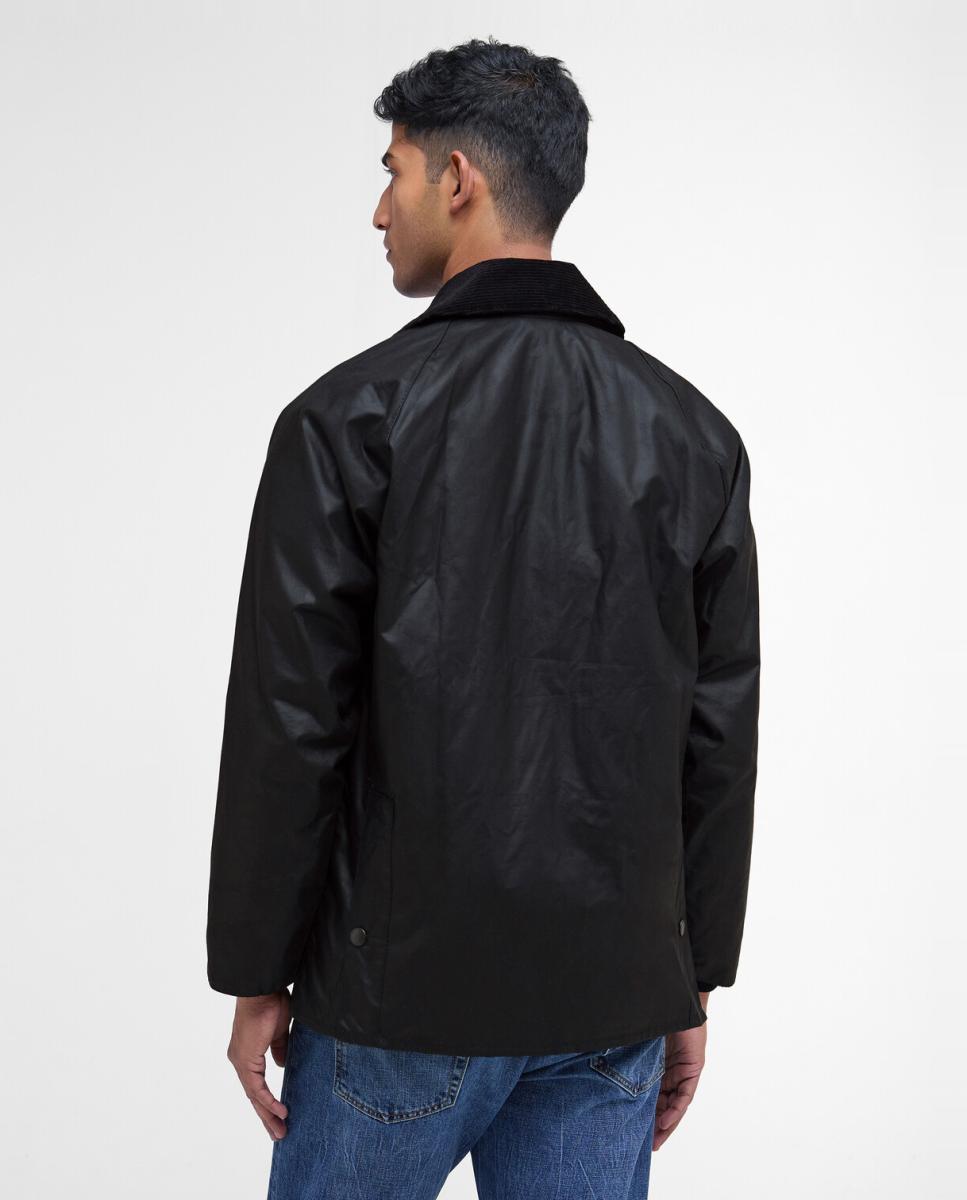 Imagen 2 de Chaqueta clásica encerada con mangas raglán. - Barbour - Negro Negro