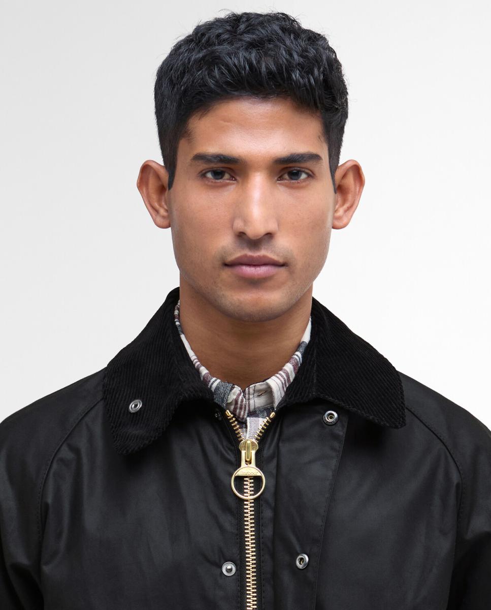 Imagen 3 de Chaqueta clásica encerada con mangas raglán. - Barbour - Negro Negro