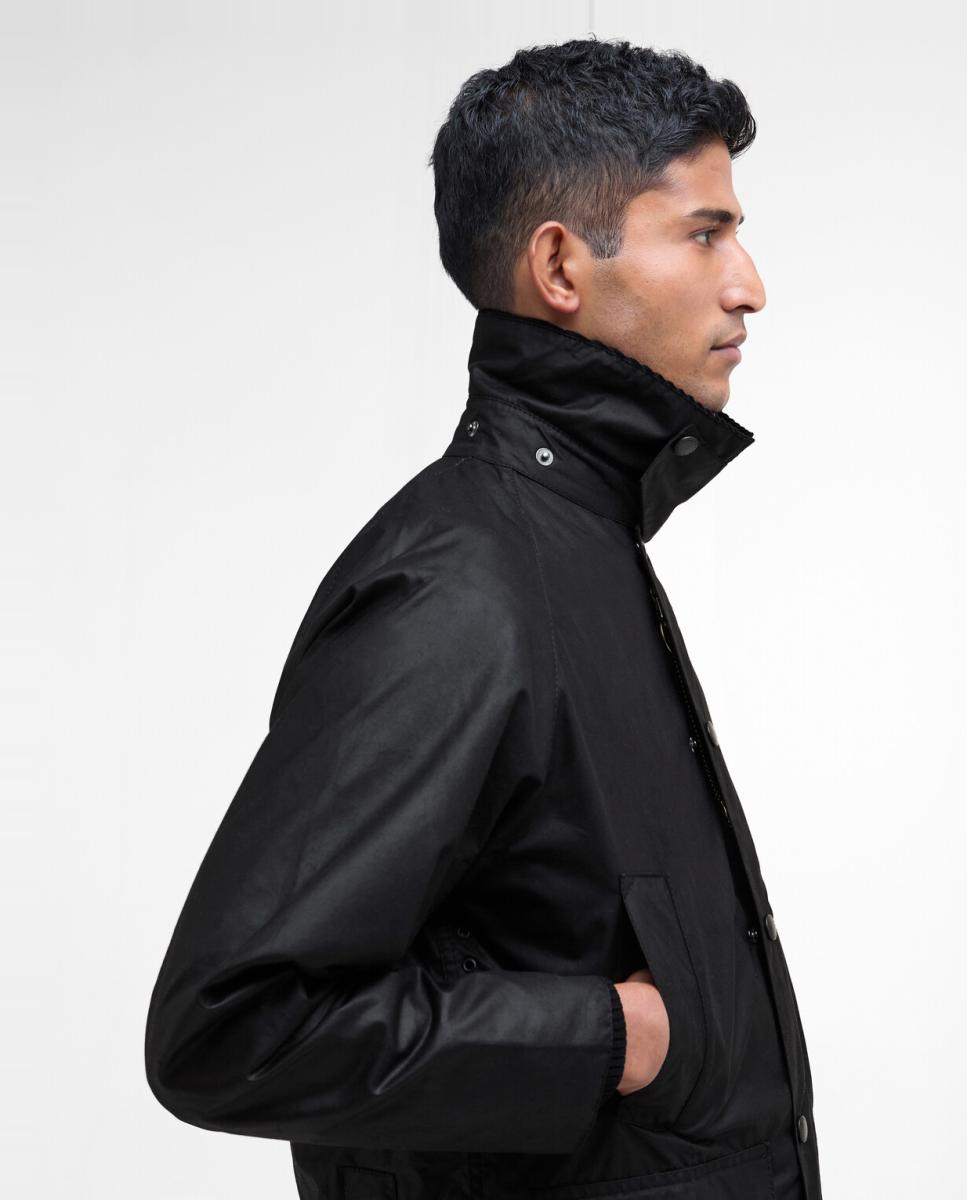 Imagen 4 de Chaqueta clásica encerada con mangas raglán. - Barbour - Negro Negro