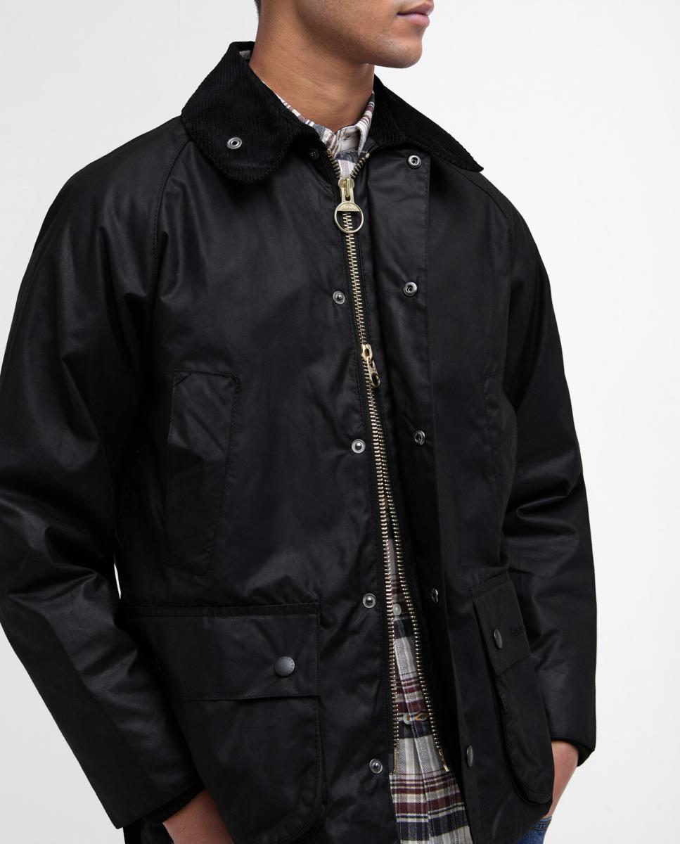 Imagen 5 de Chaqueta clásica encerada con mangas raglán. - Barbour - Negro Negro
