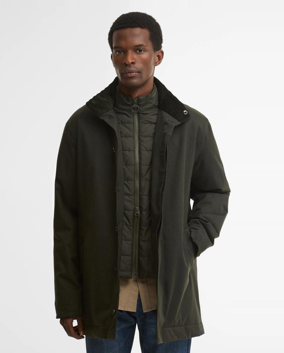 Imagen 1 de Gabardina acolchada encerada impermeable. Verde