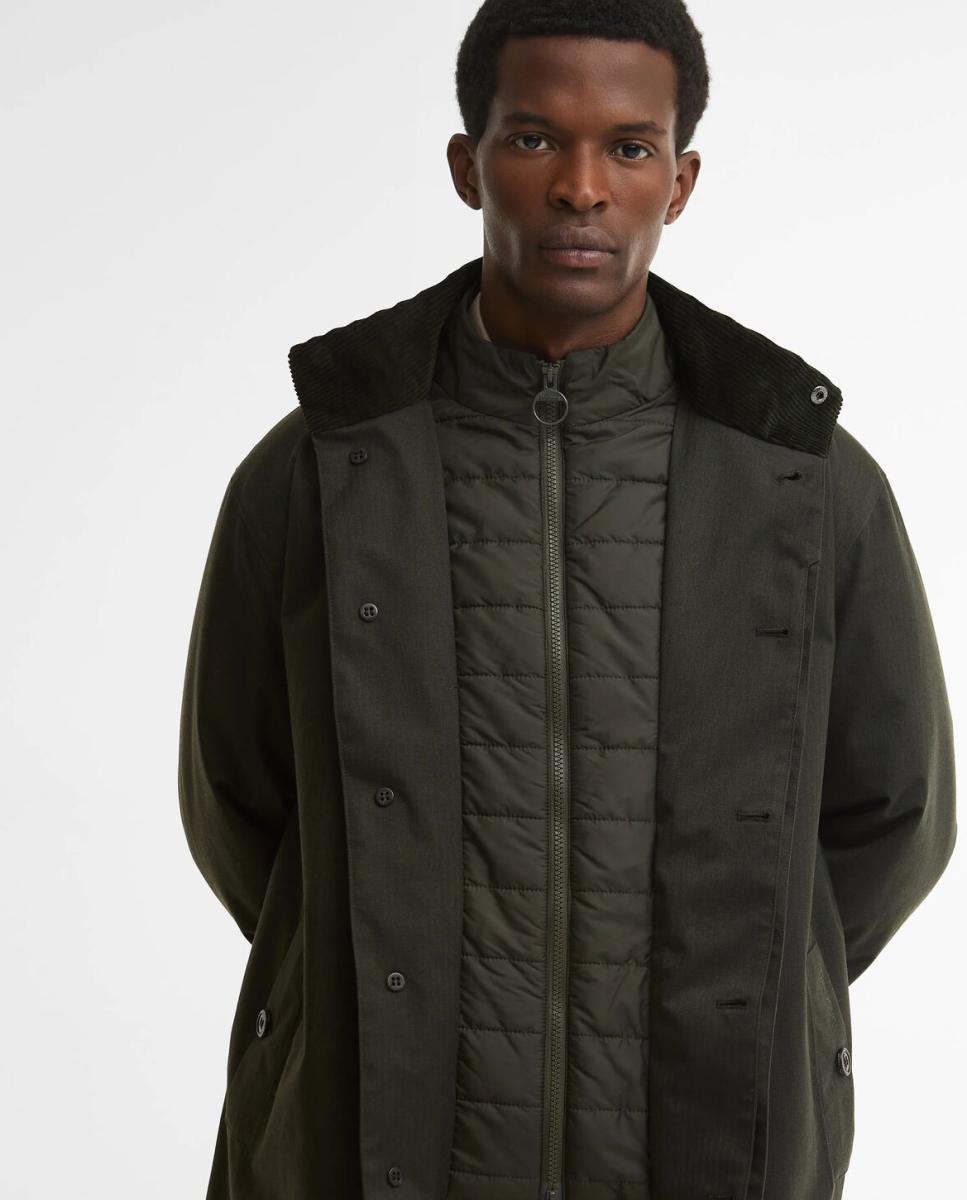 Imagen 4 de Gabardina acolchada encerada impermeable. - Barbour - Verde Verde