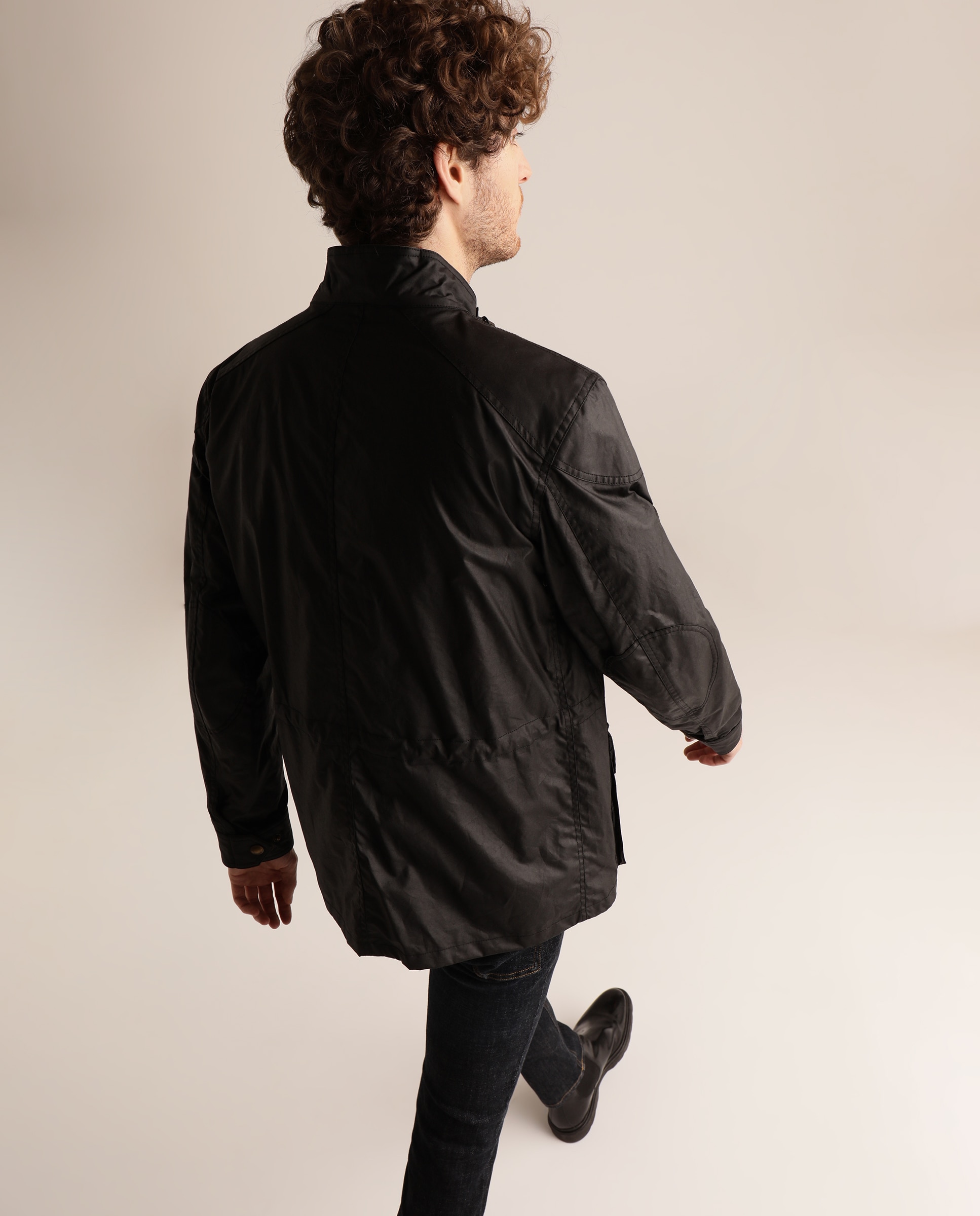 Casaco preto de homem com quatro bolsos Preto-3
