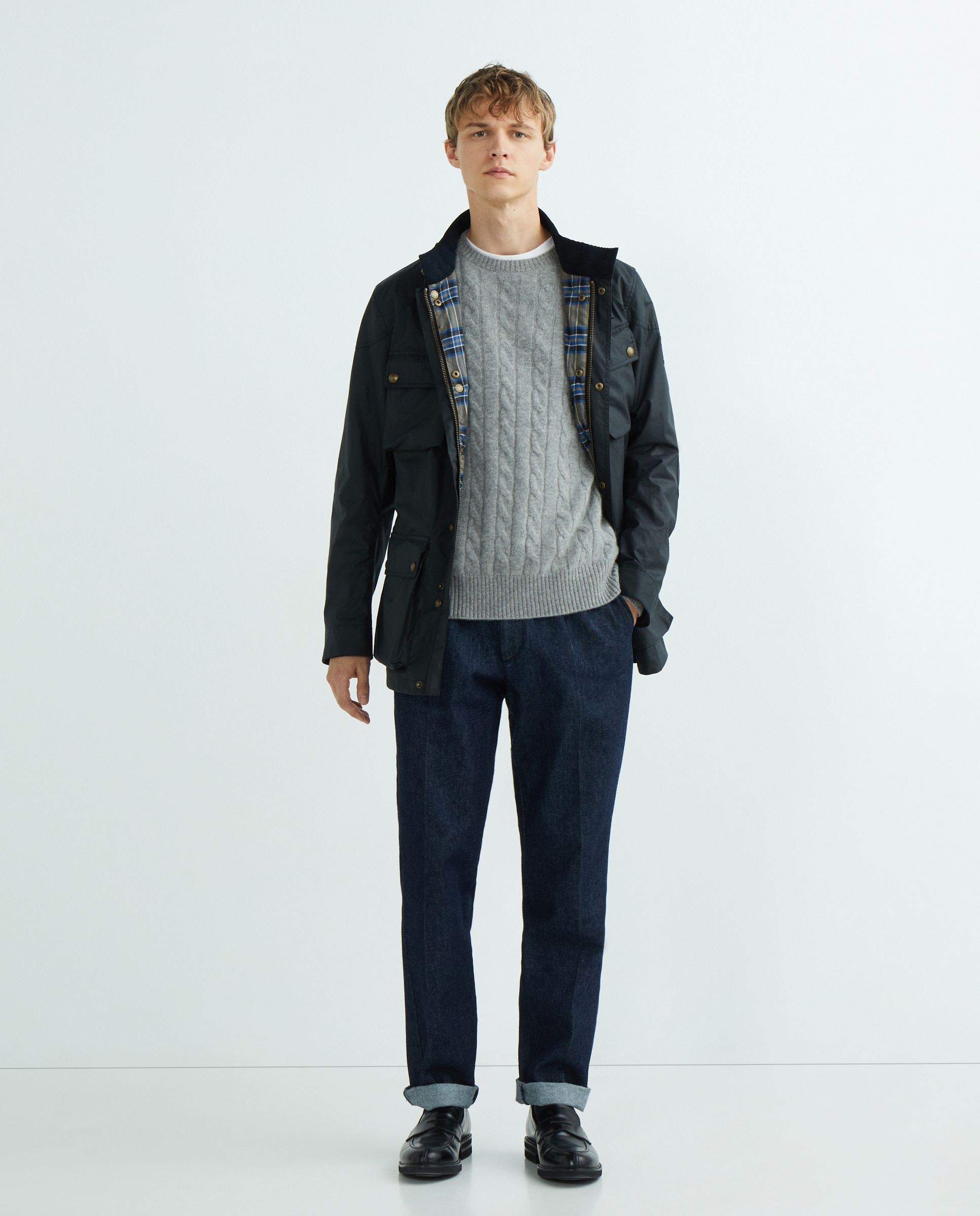 Imagem 0 de Casaco com quatro bolsos de homem azul