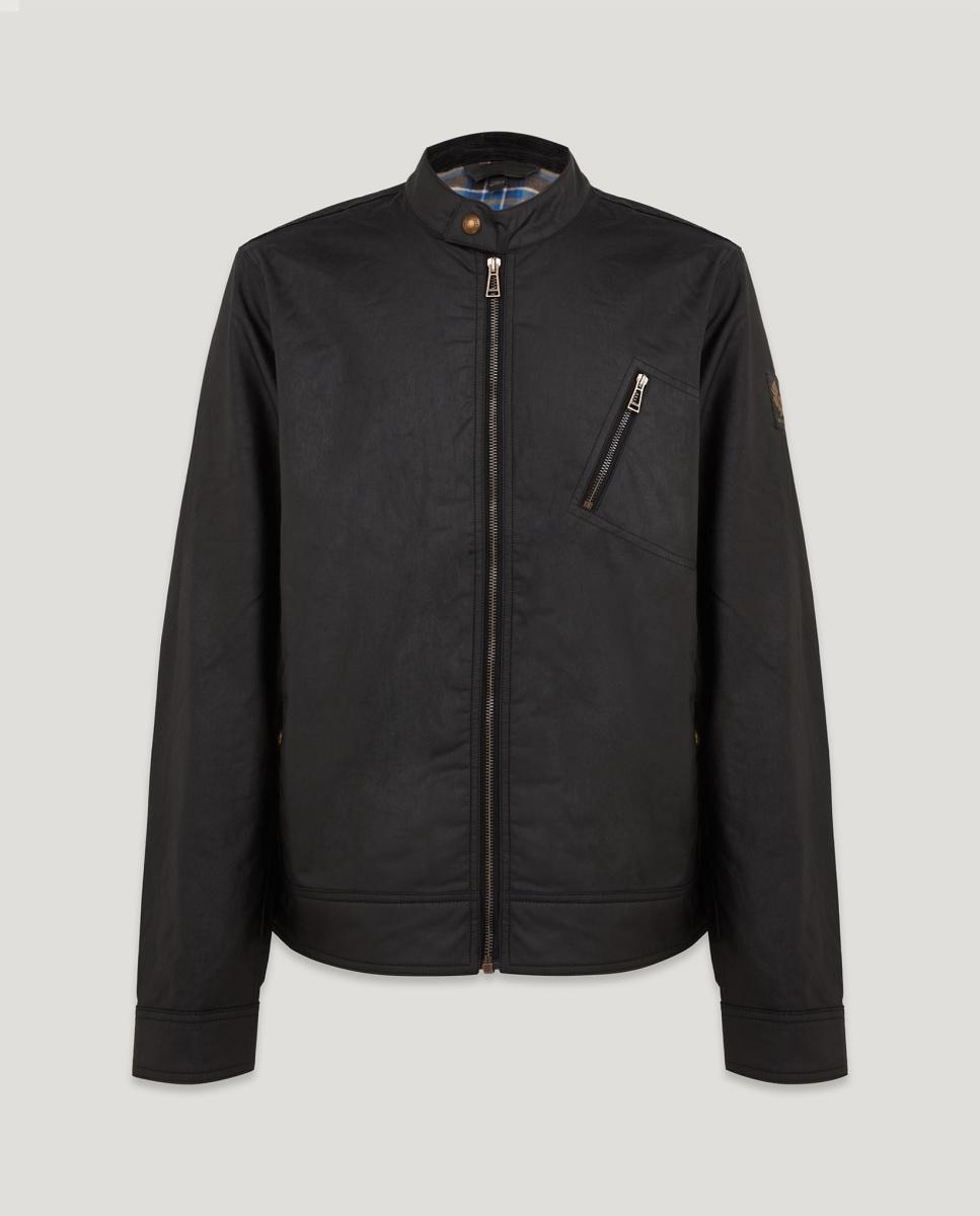 Imagen 1 de Cazadora de hombre motera con cierre corchete cuello - Belstaff - Negro Negro