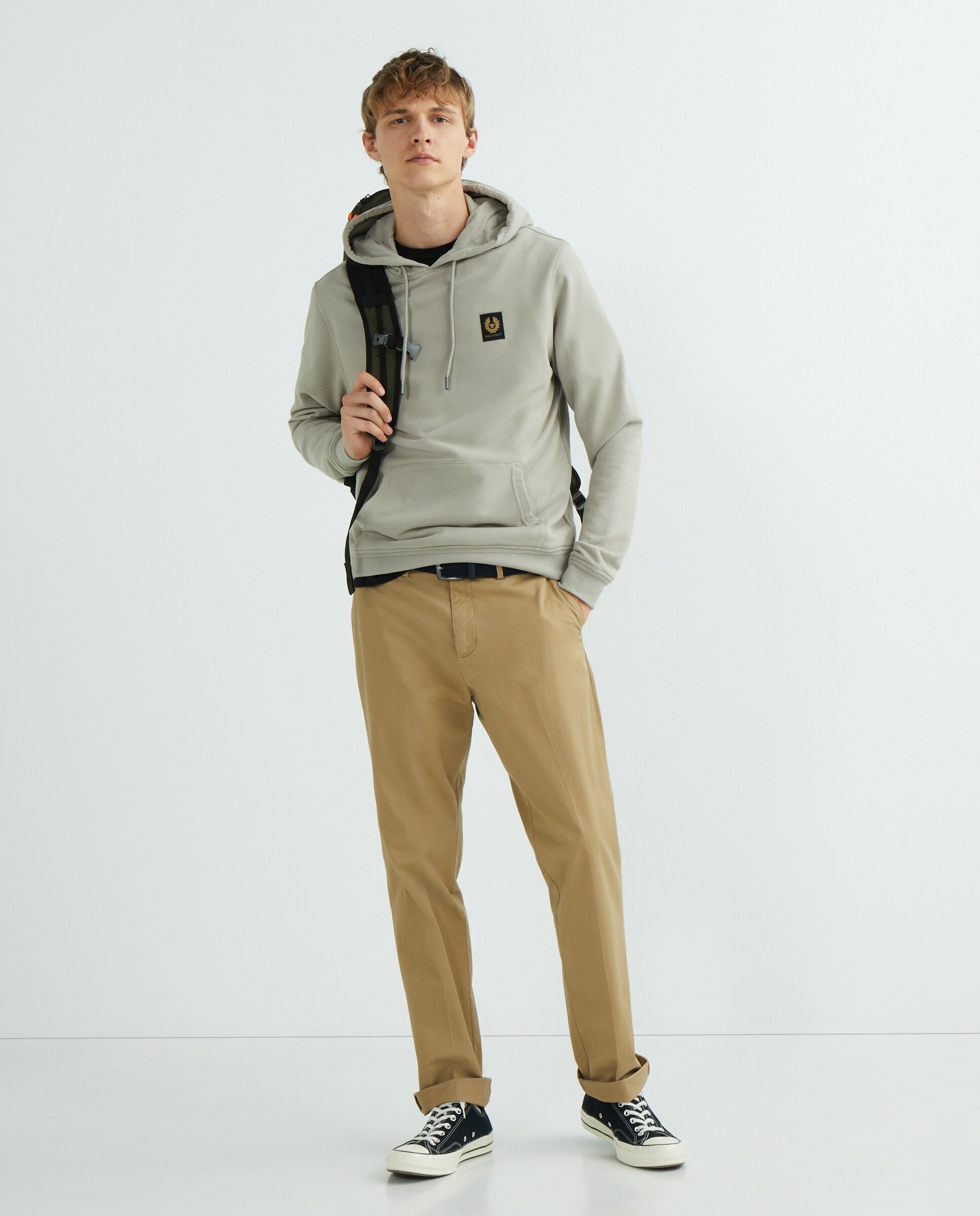 Sweatshirt de homem com capuz Cinzento-1