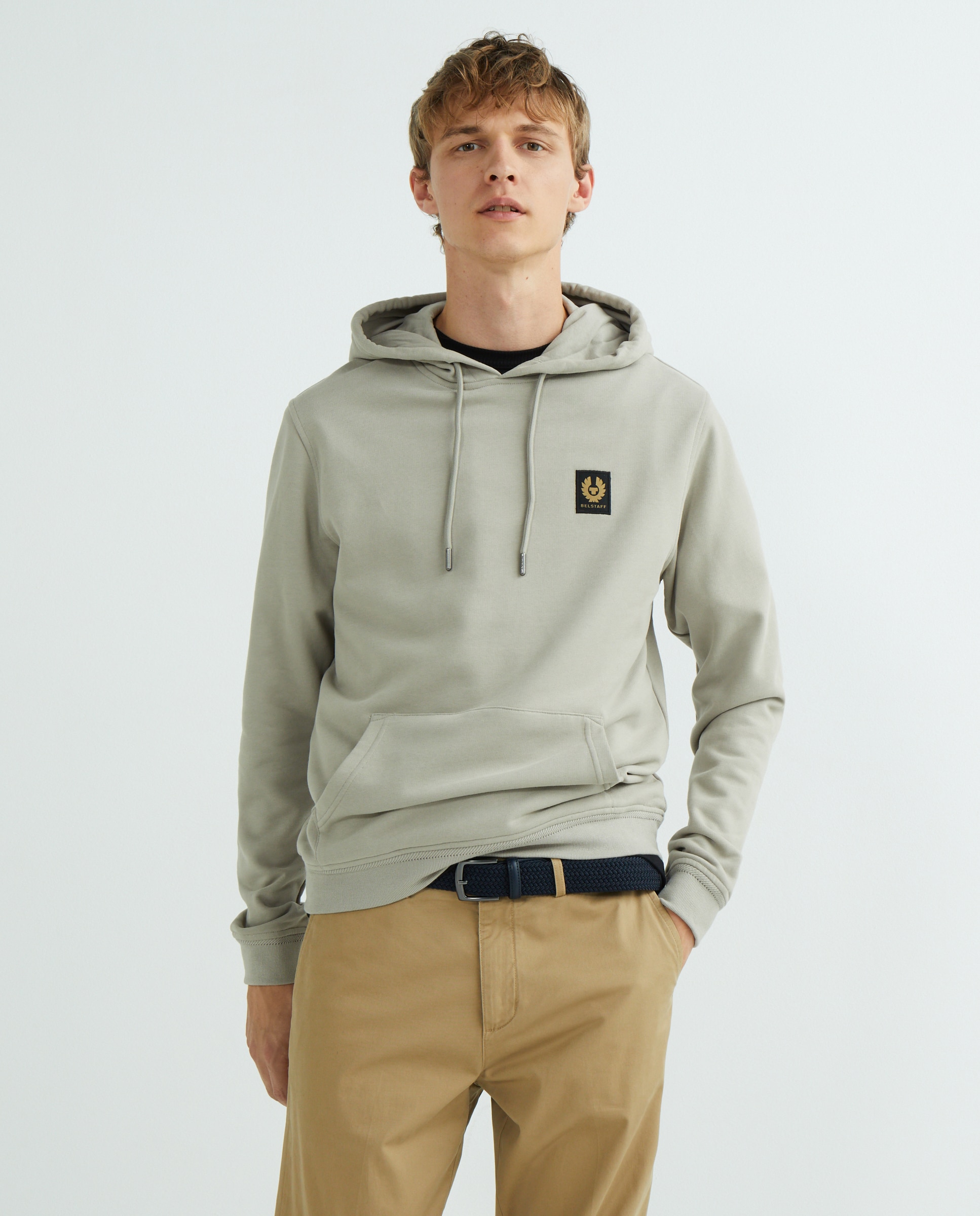 Sweatshirt de homem com capuz Cinzento-2