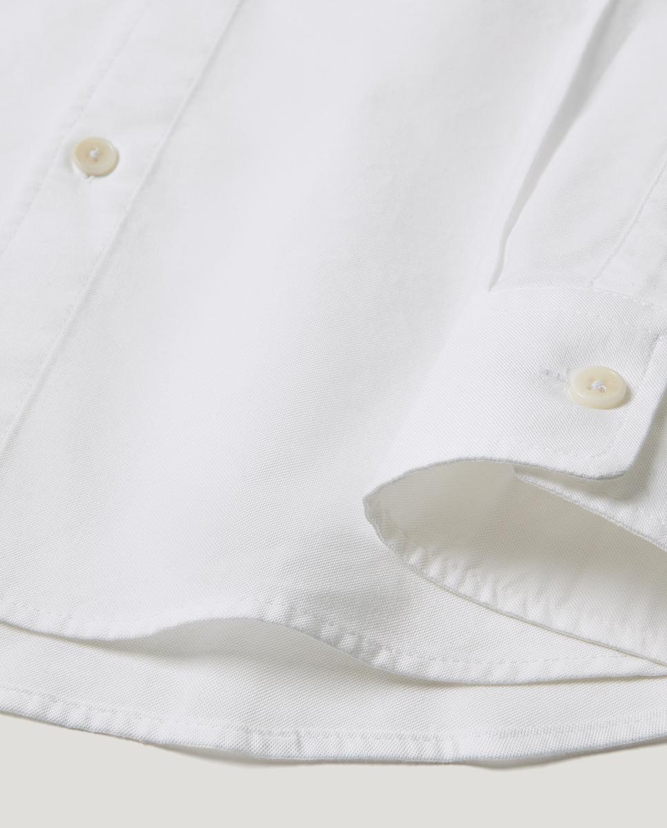 Camisa Básica Lisa com Manga Comprida Branco-2