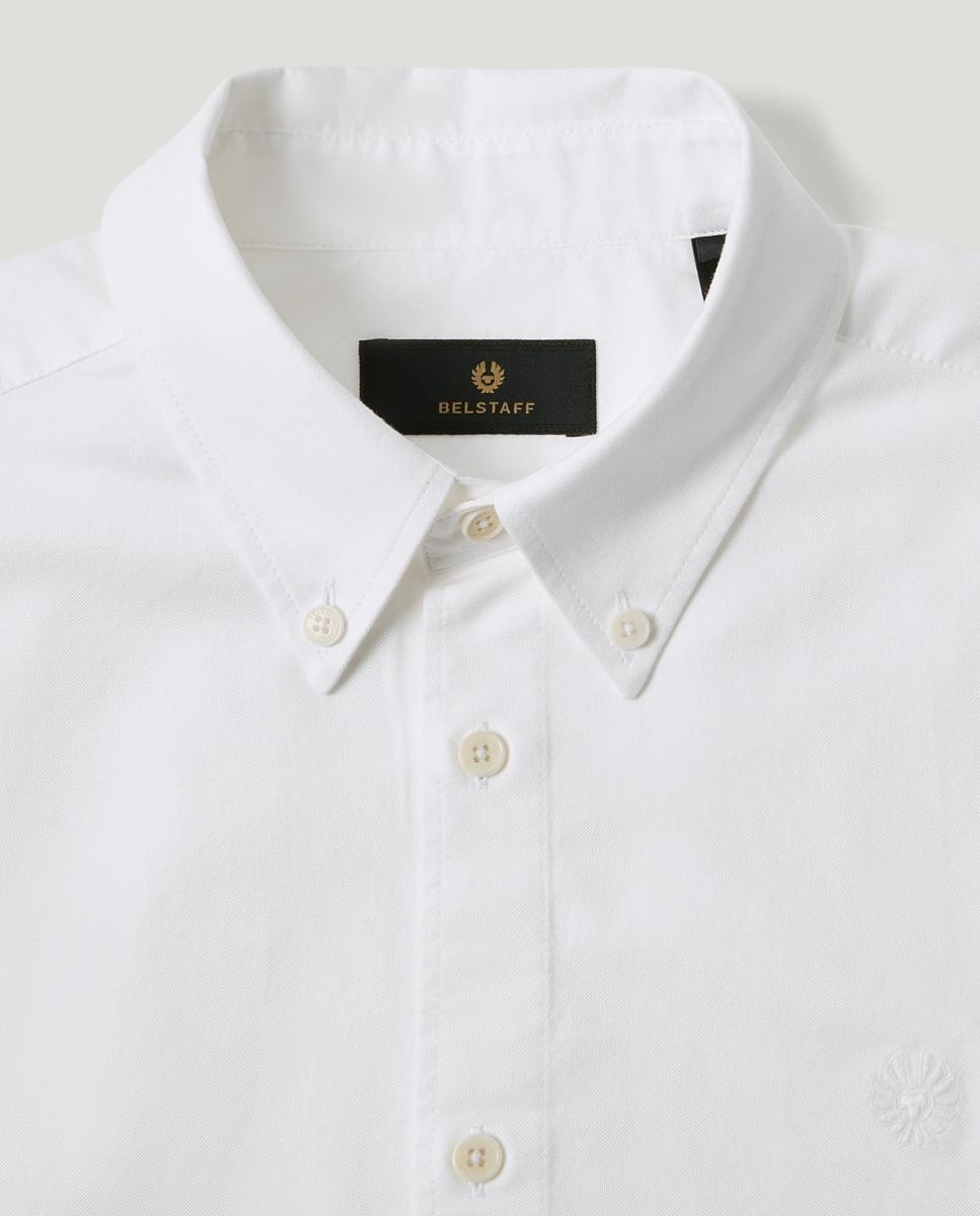 Camisa Básica Lisa com Manga Comprida Branco-3