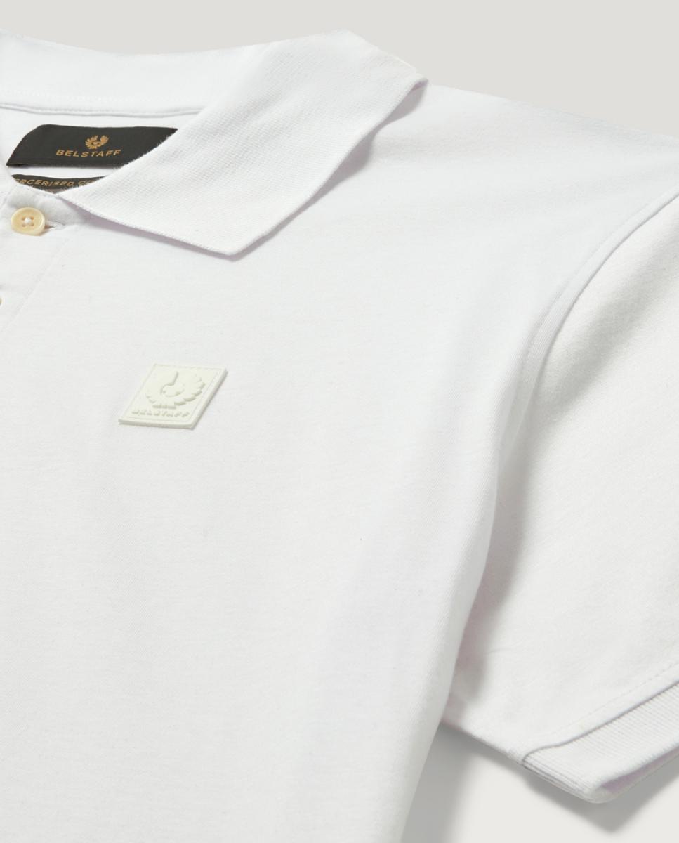 Polo Básico Liso com Manga Curta Branco-2