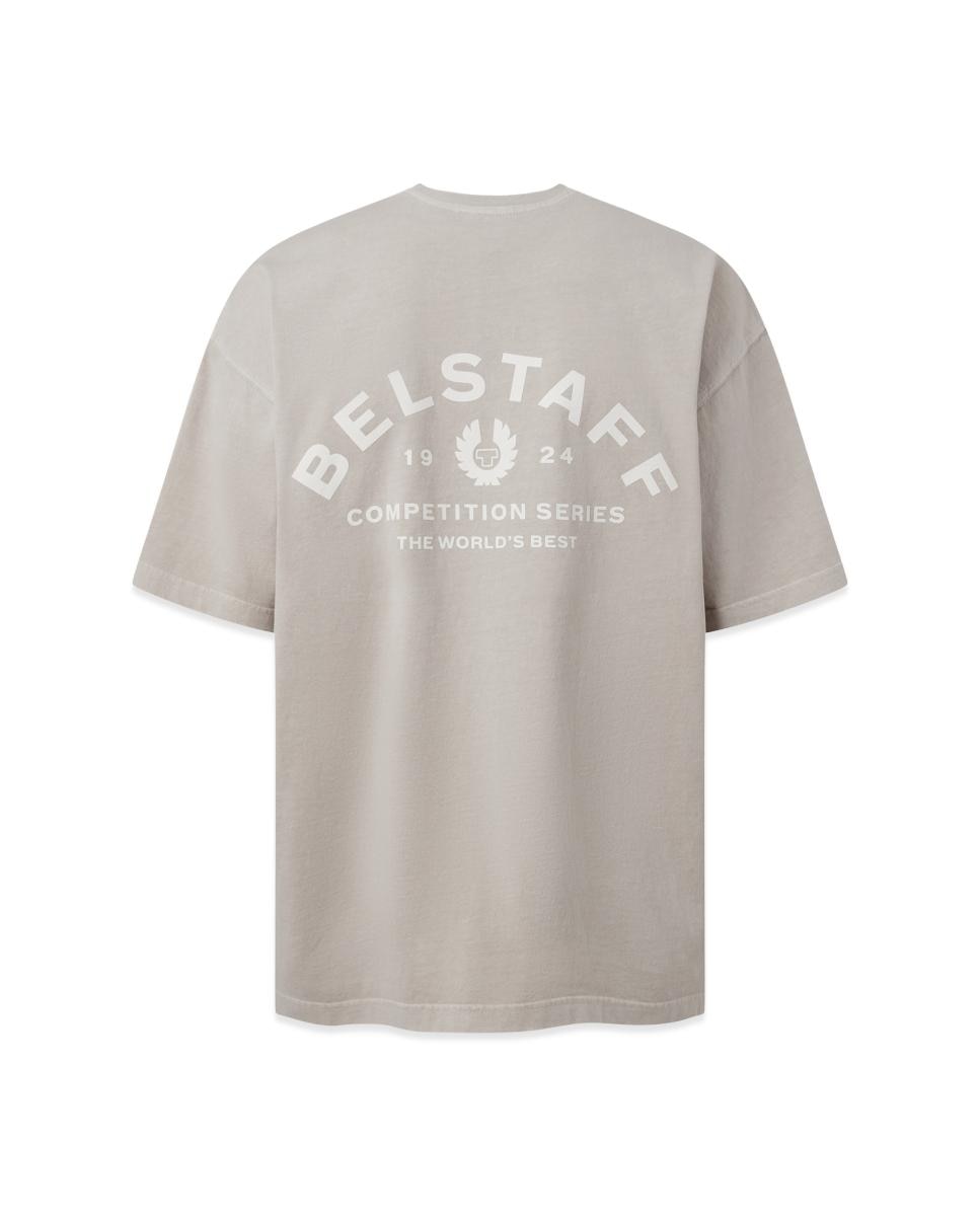 T-shirt Over Logo Cinzento-claro-2