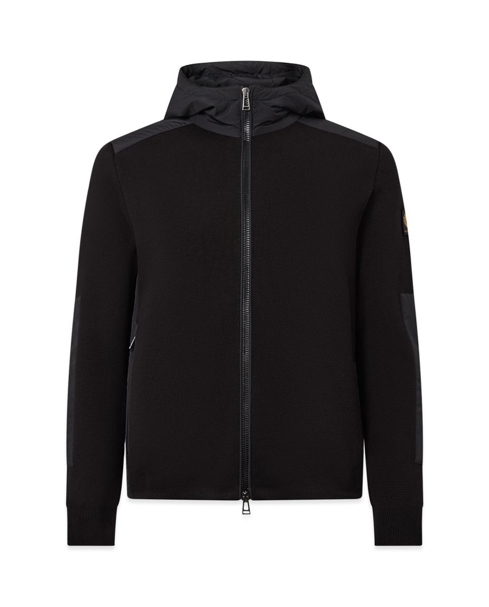 Imagen 0 de CARDIGAN HIBRIDO CON CAPUCHA Negro