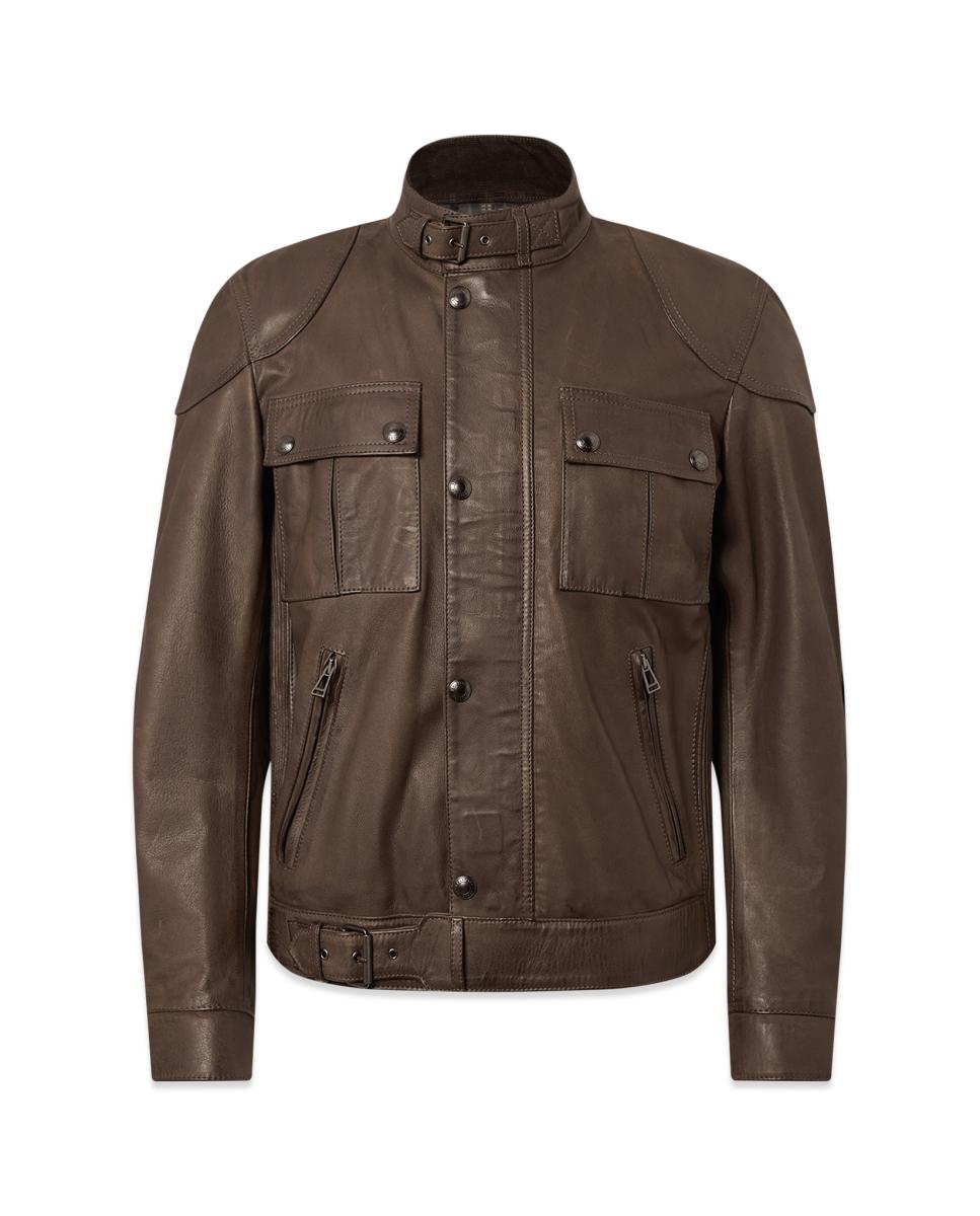 CAZADORA GANGSTER NOBUCK - Belstaff - Gris claro Gris claro-1