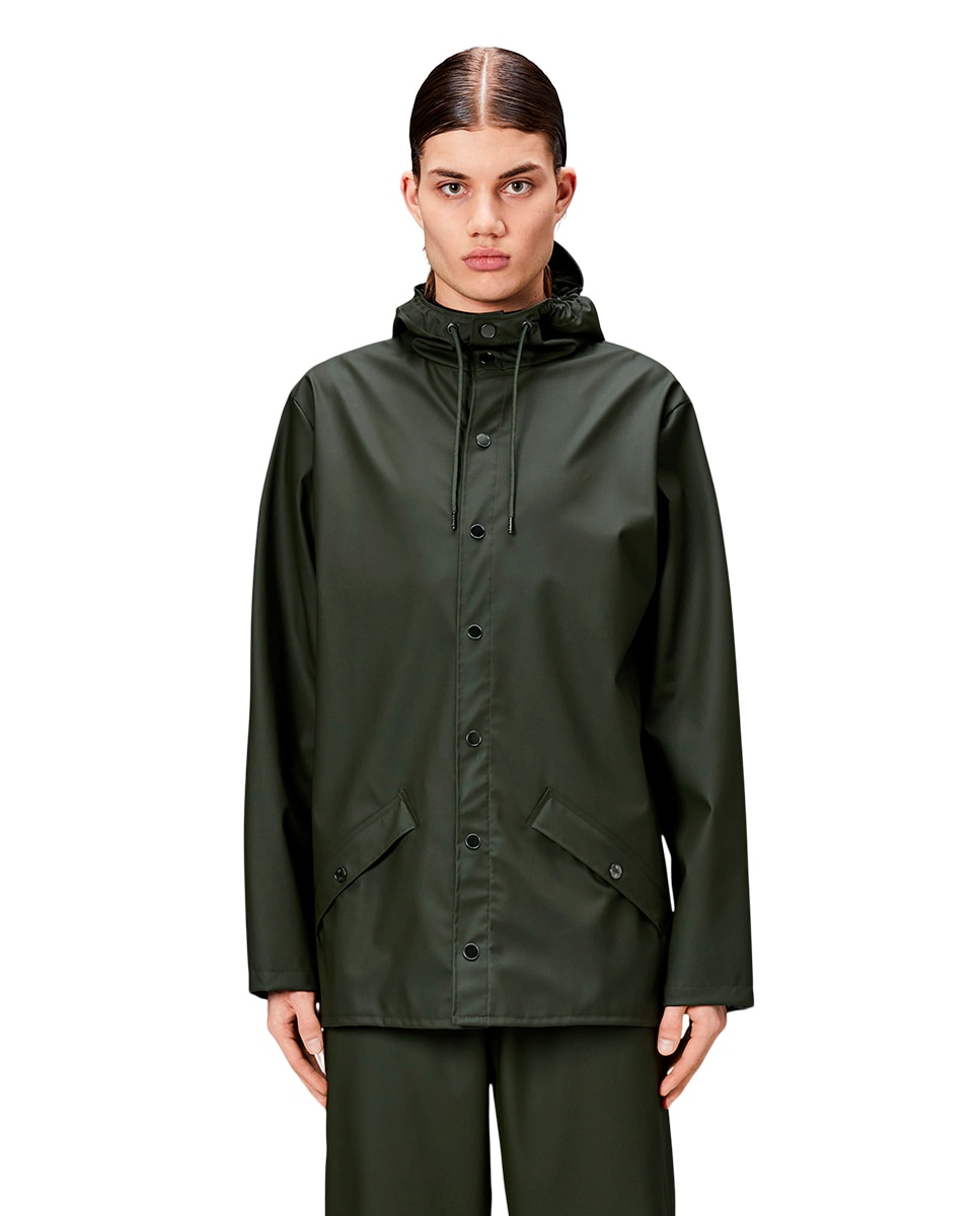 Parka de hombre corta lluvia - Rains - Verde militar Verde militar-1