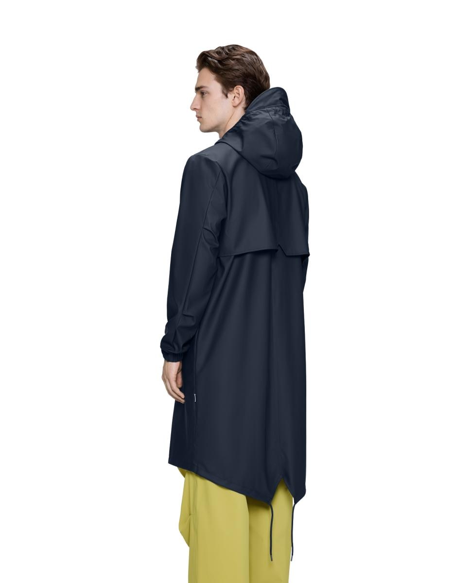Impermeável Tipo Parka Comprida Fishtail Azul-marinho-2