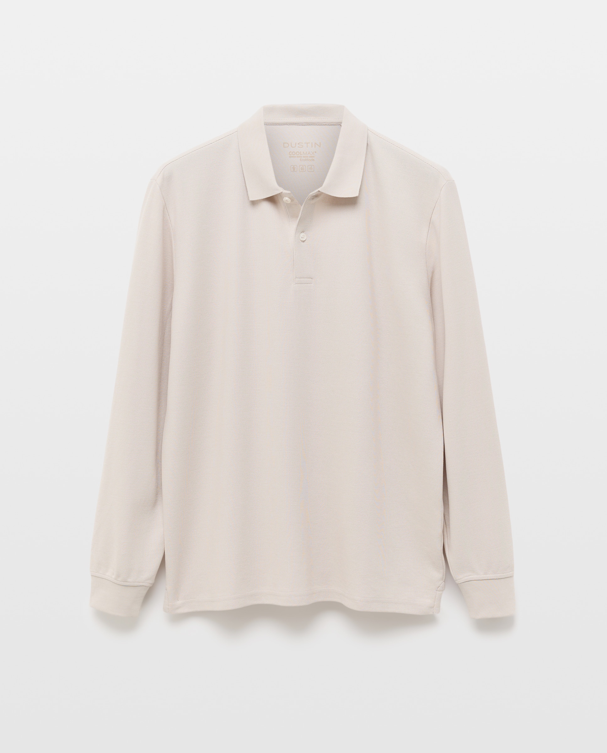 Polo Piqué com Manga Comprida Cru-5