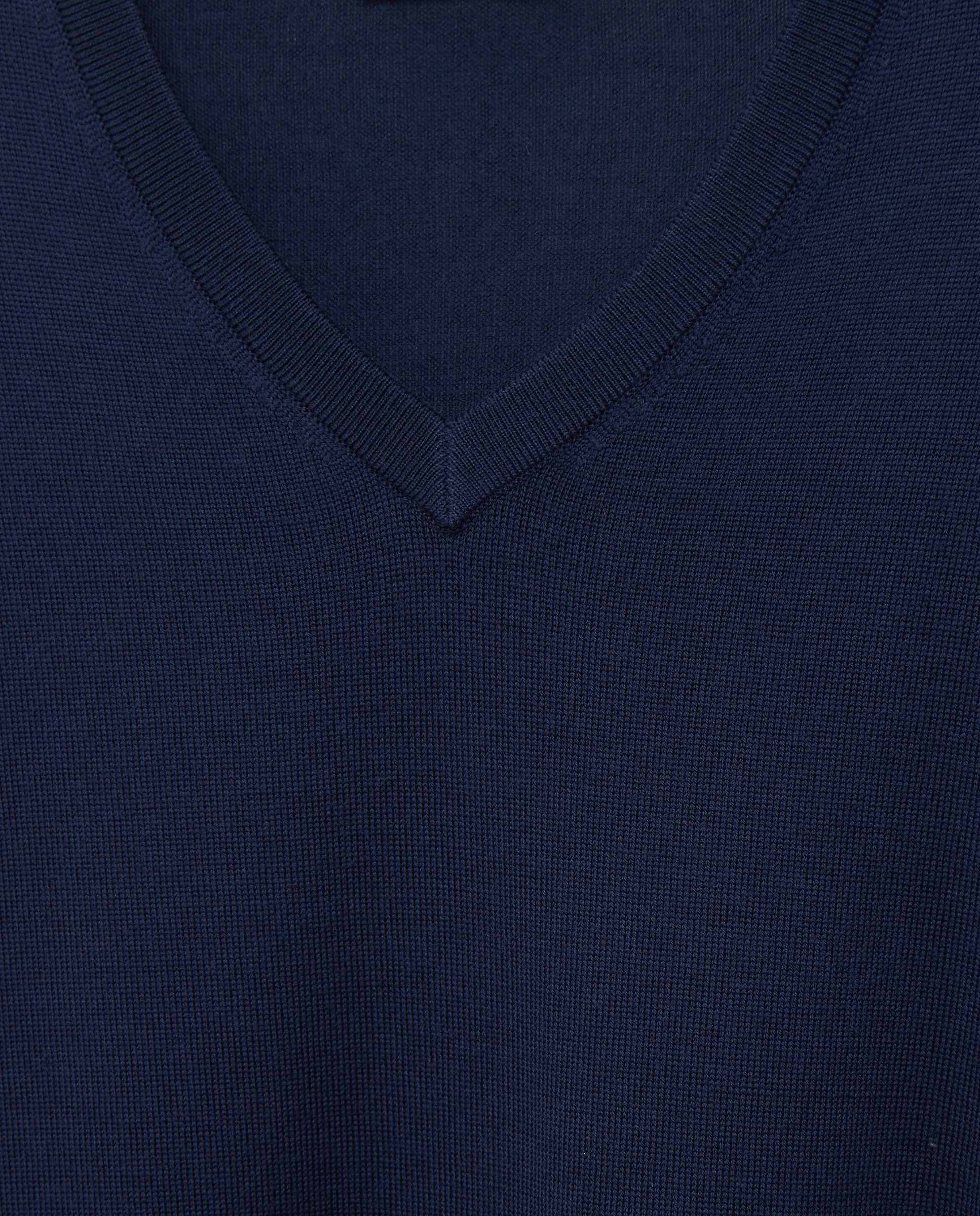 Jersey cuello pico lavable 100% lana merino de hombre - Emidio Tucci - Azul marino Azul marino-5