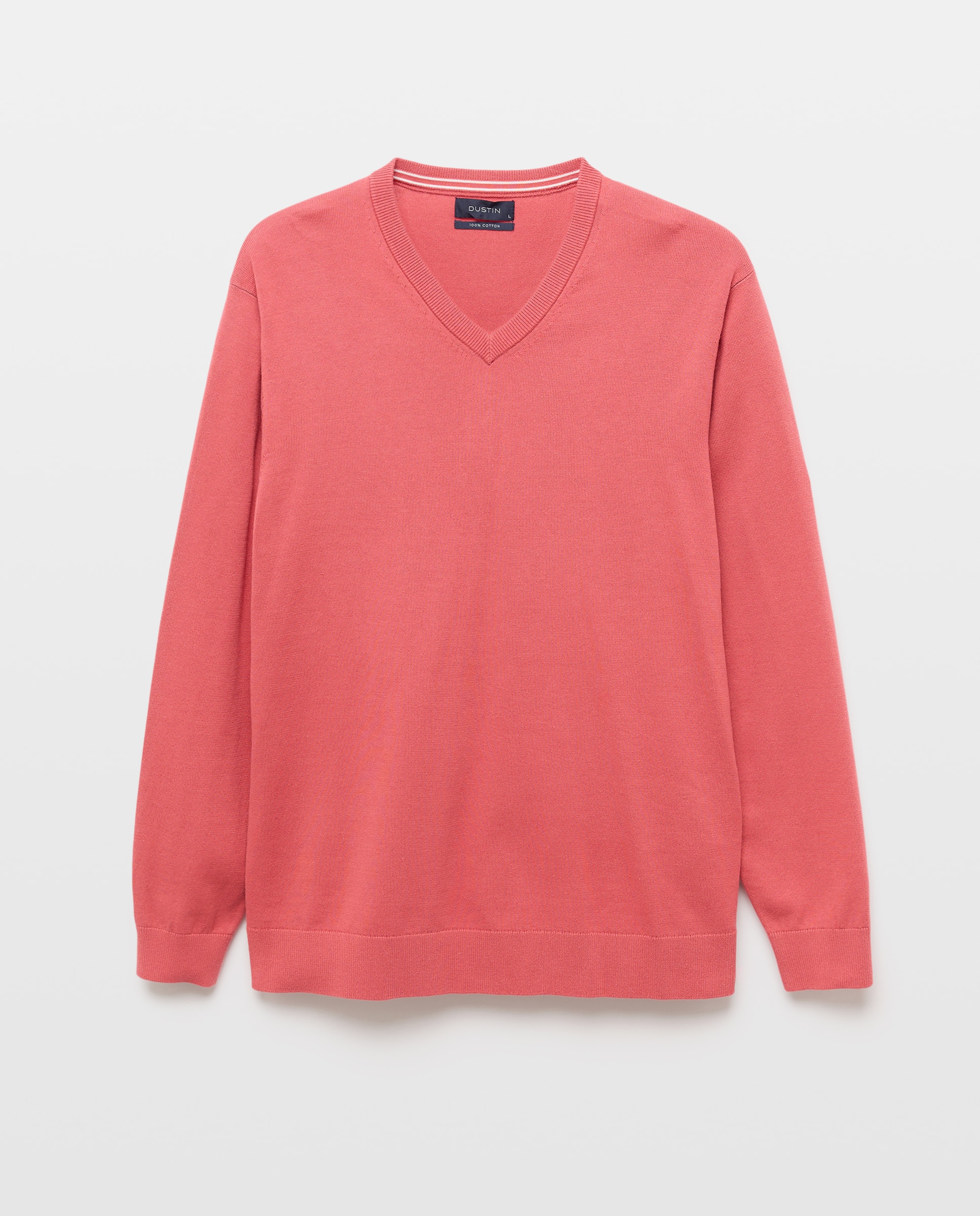 Sueter cuello pico basico hombre. - Dustin - Amarillo Naranja-4