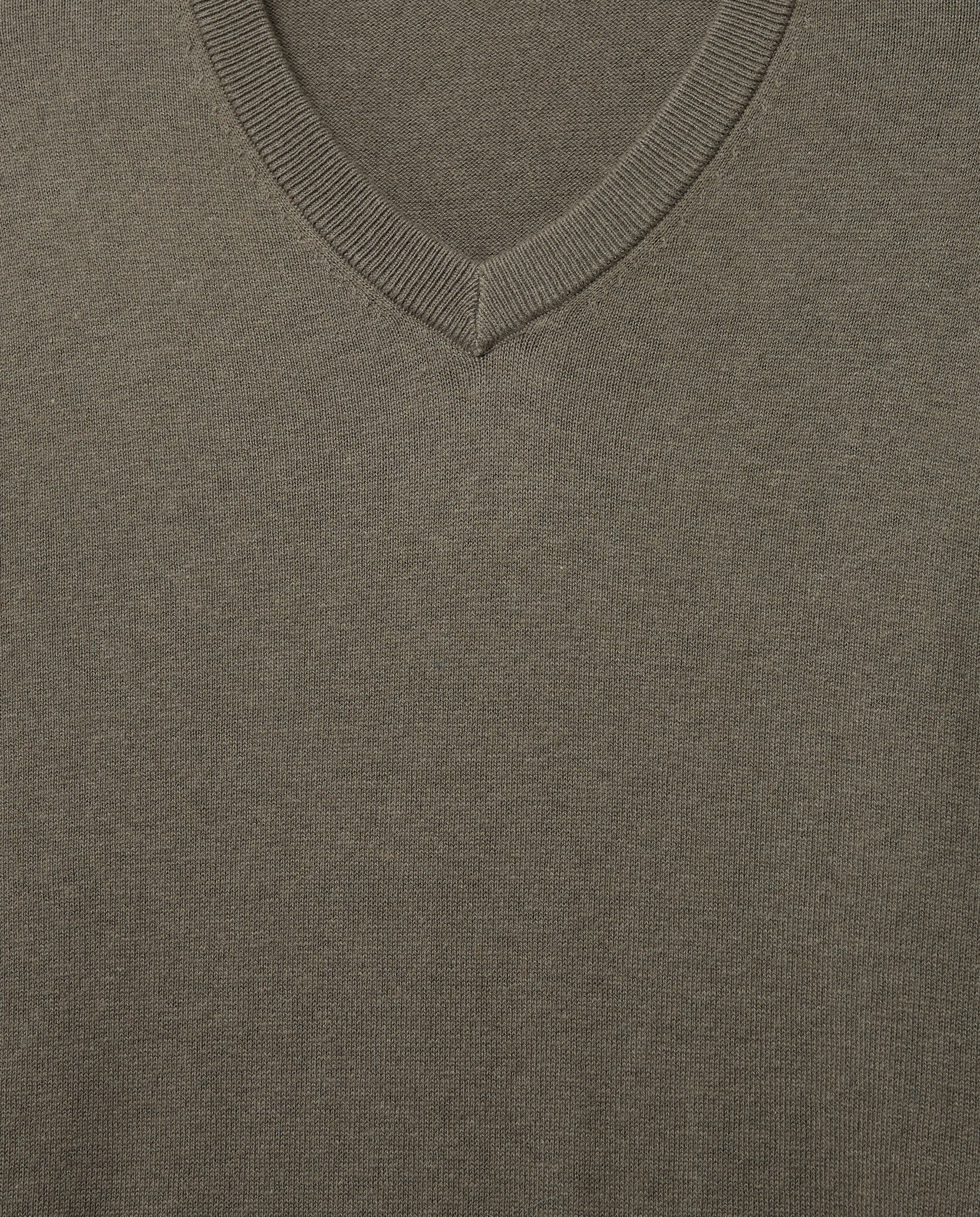 Jersey cuello pico liso algodón - Dustin - cashmere de hombre - Verde Verde-5