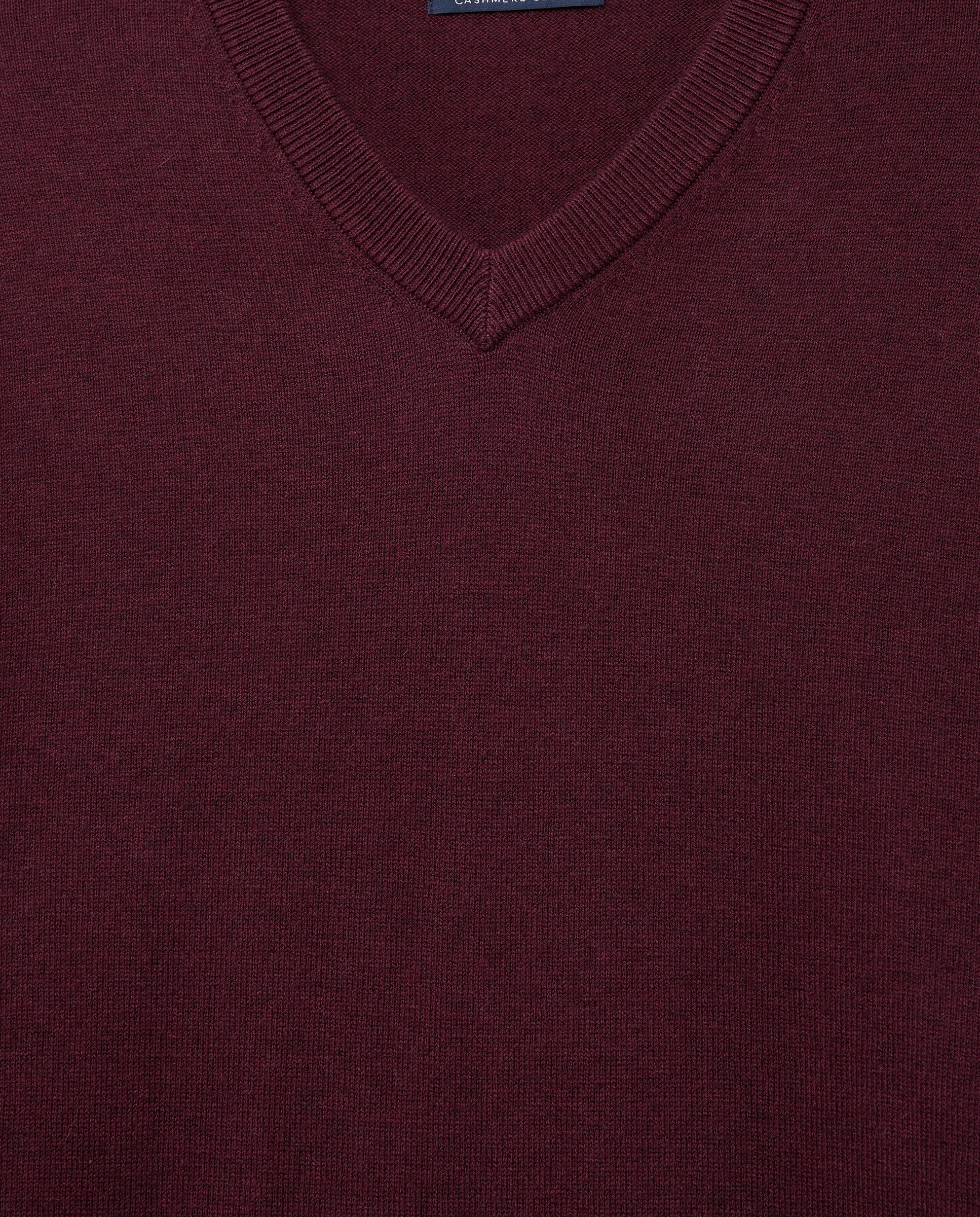 Jersey cuello pico liso algodón - Dustin - cashmere de hombre - Burdeos Burdeos-5