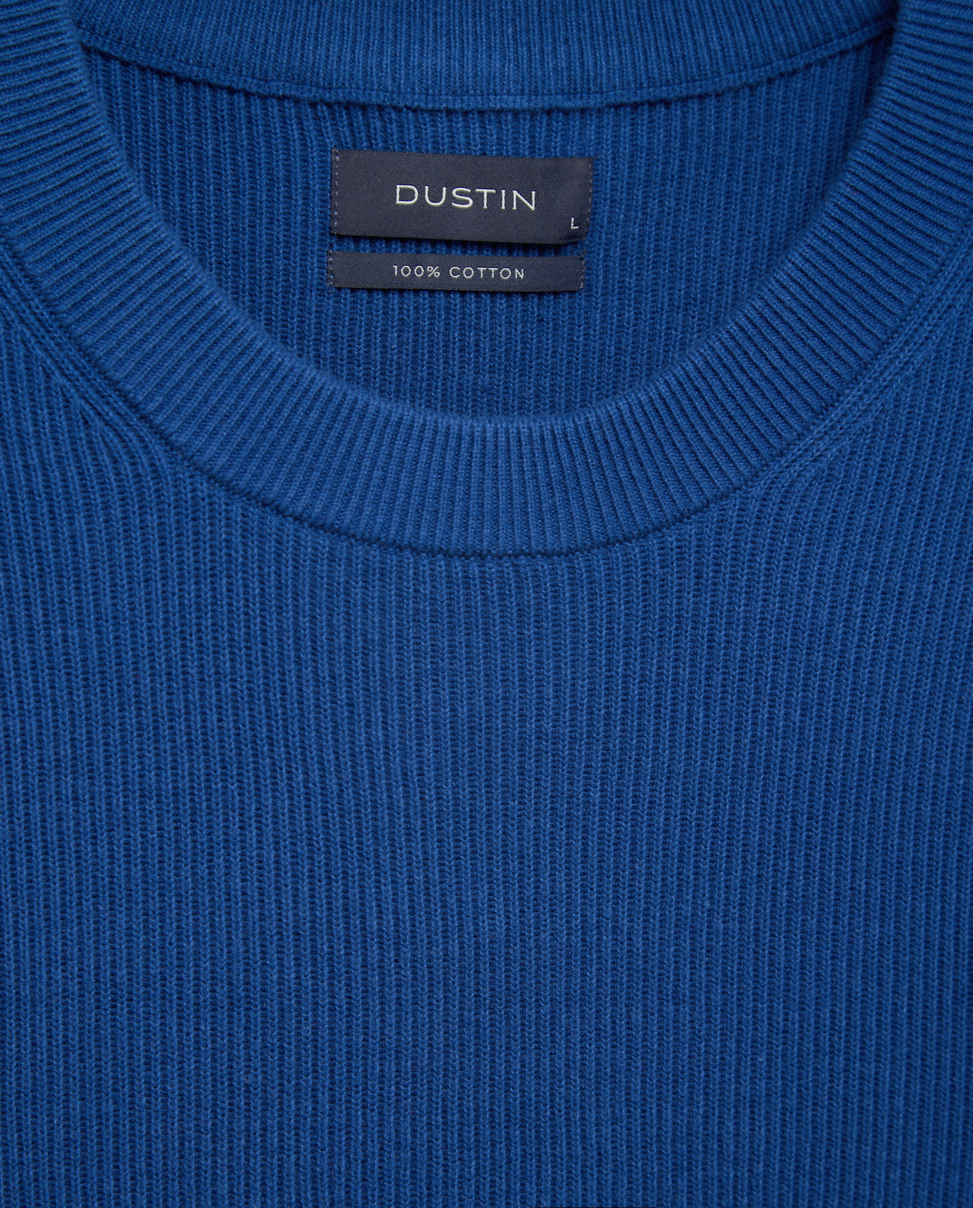 Jersey cuello redondo canale 100% algodón de hombre - Dustin - Azul Azul-5