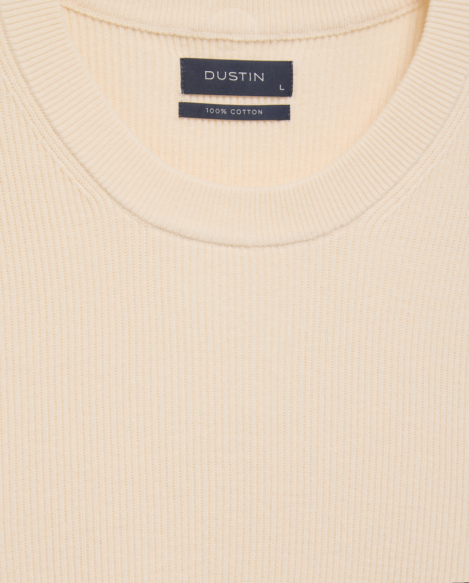 Jersey cuello redondo canale 100% algodón de hombre - Dustin - Crudo Crudo-5