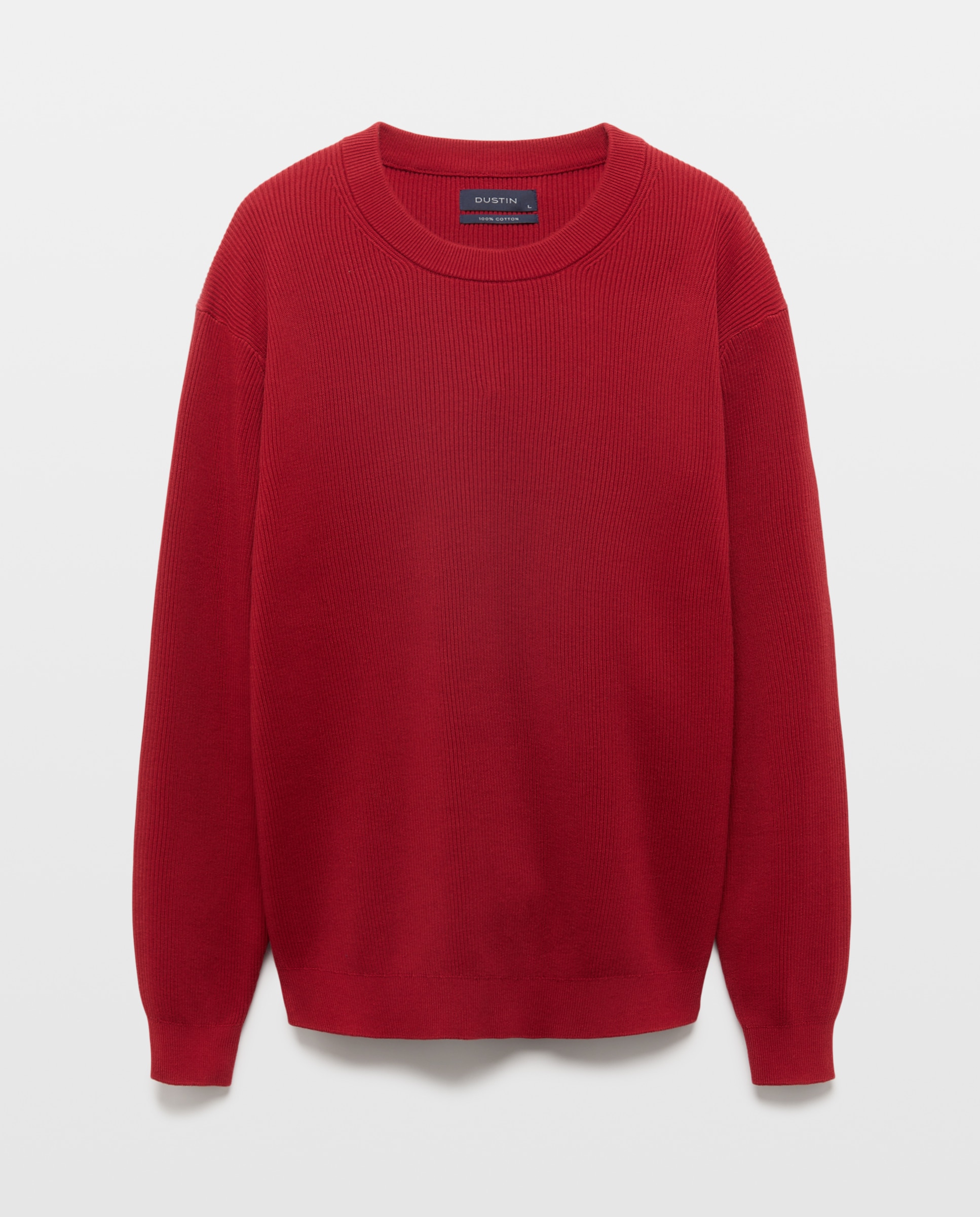 Jersey cuello redondo canale 100% algodón de hombre - Dustin - Burdeos Burdeos-4