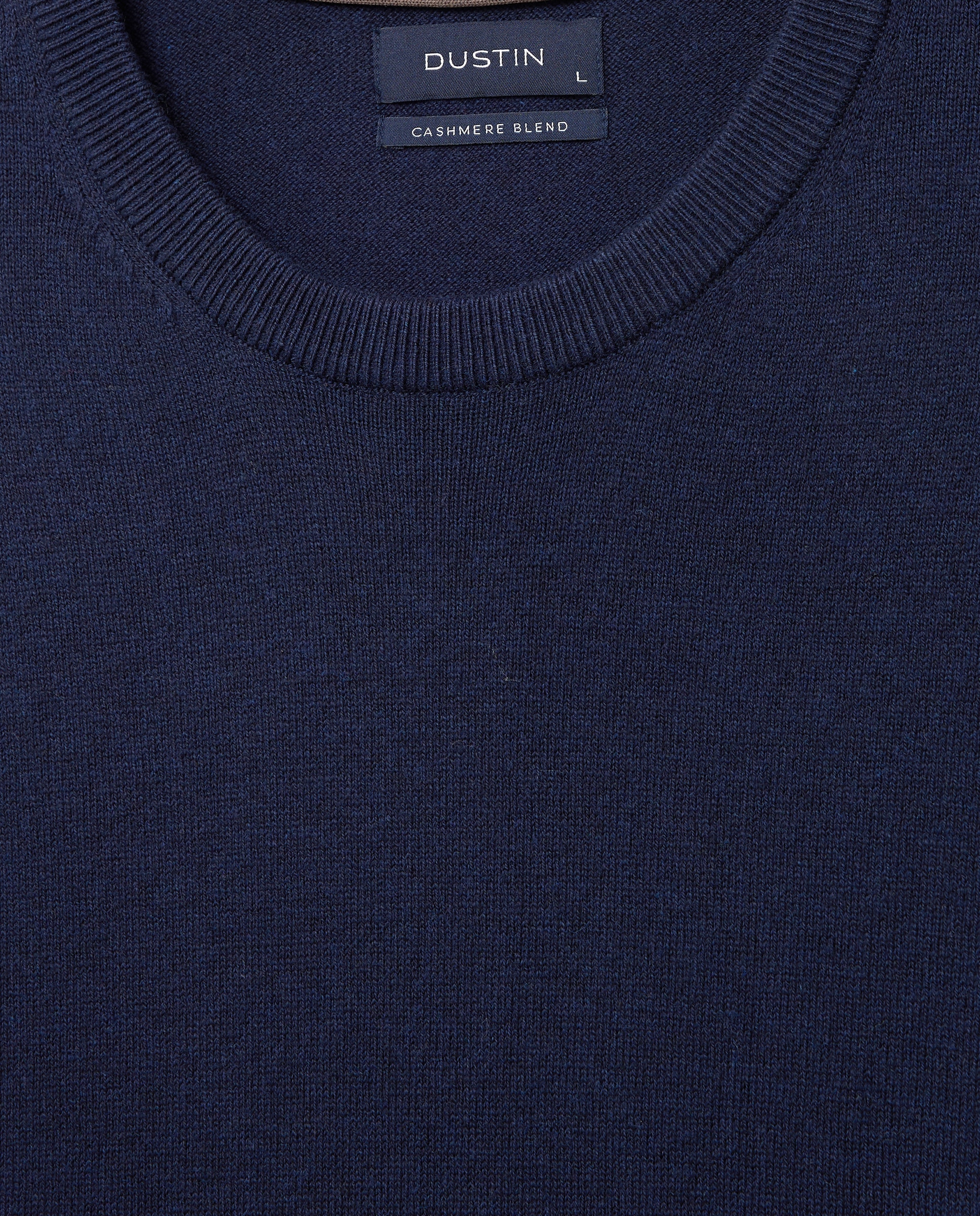 Jersey cuello redondo liso algodón - Dustin - cashmere de hombre - Azul marino Azul marino-5