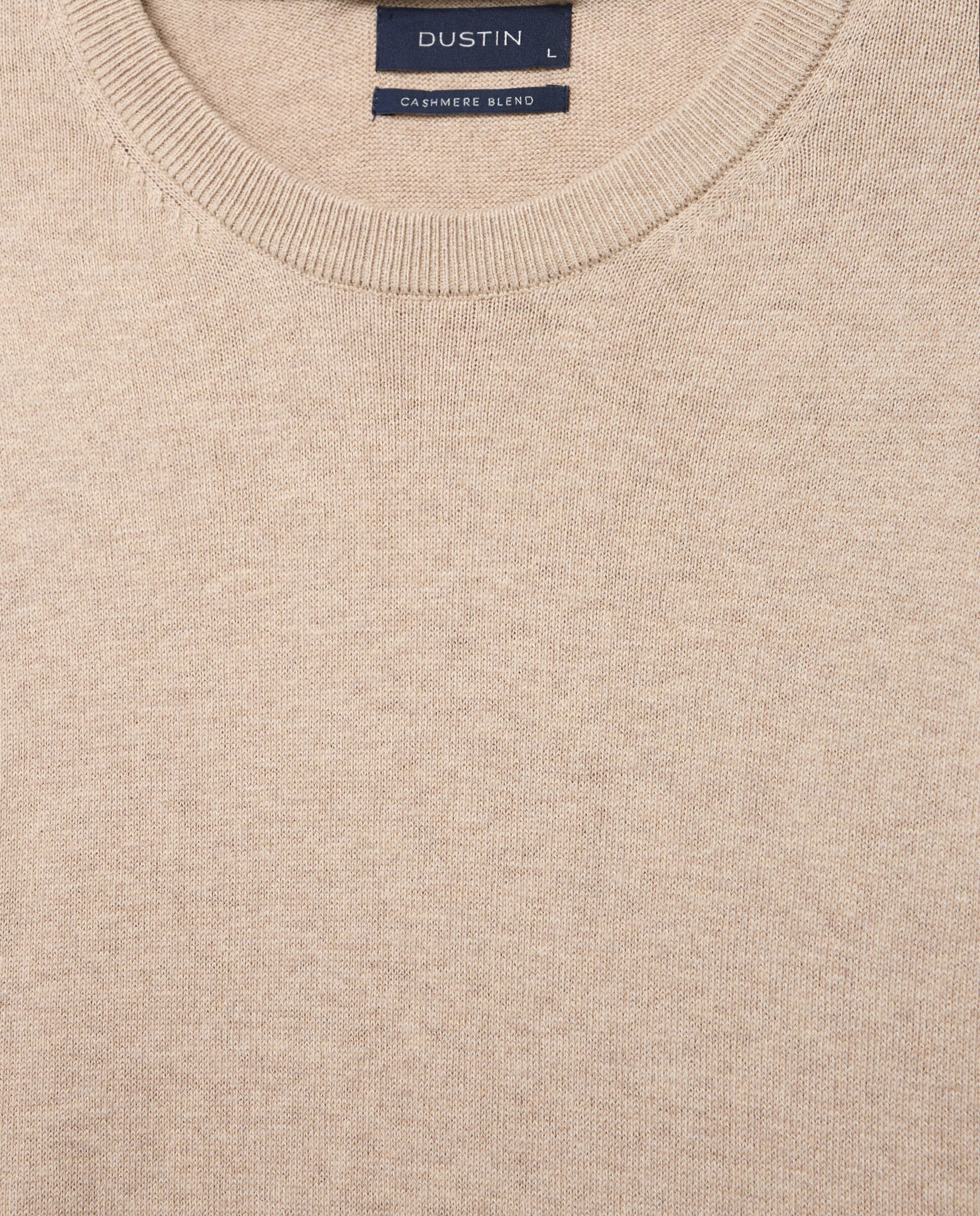 Jersey cuello redondo liso algodón - Dustin - cashmere de hombre - Beige Beige-5