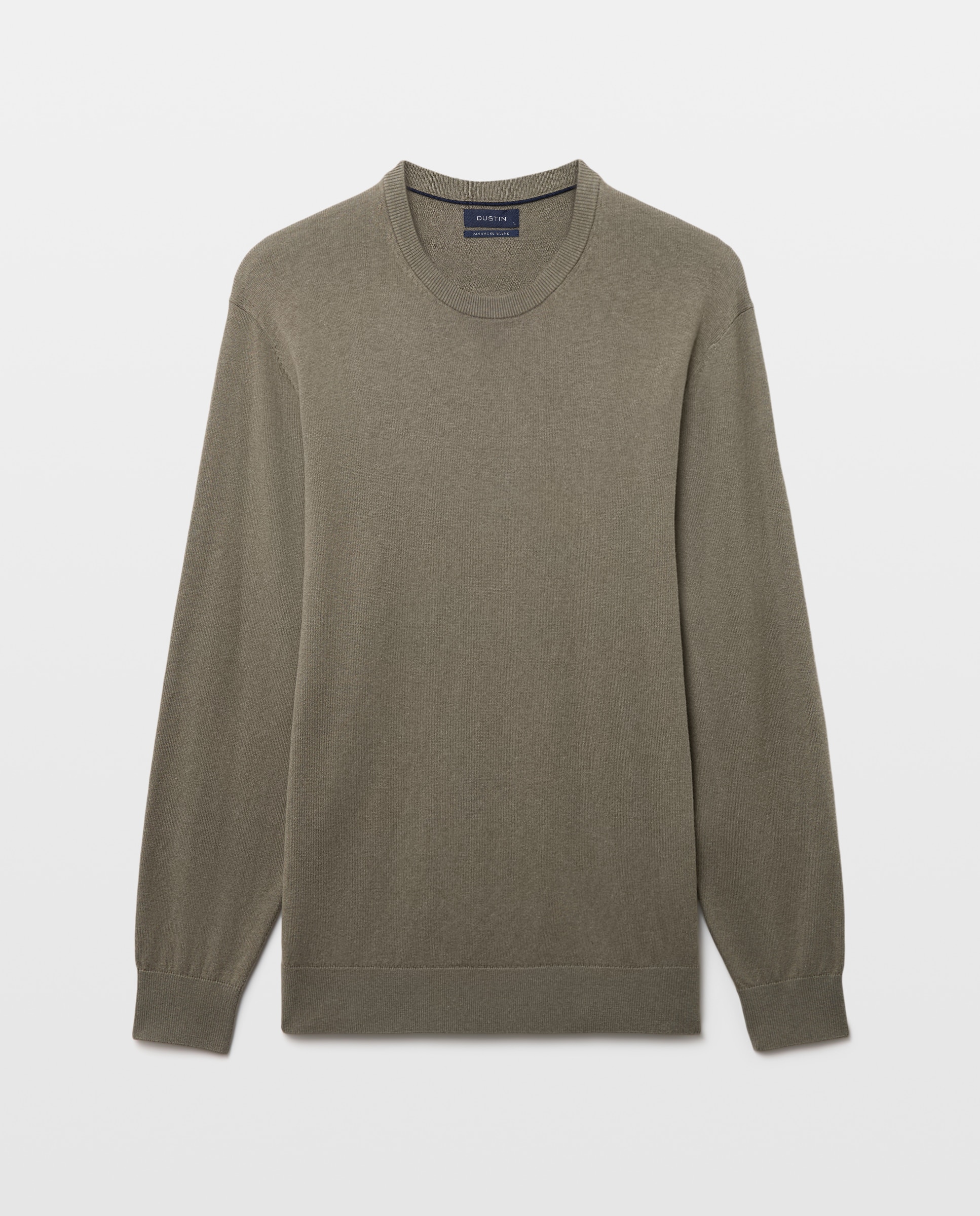 Jersey cuello redondo liso algodón - Dustin - cashmere de hombre - Verde Verde-4