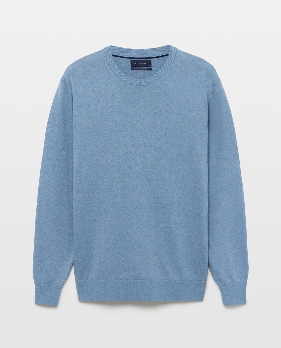 Imagen 1 de Jersey cuello redondo liso algodón -  cashmere de hombre Burdeos