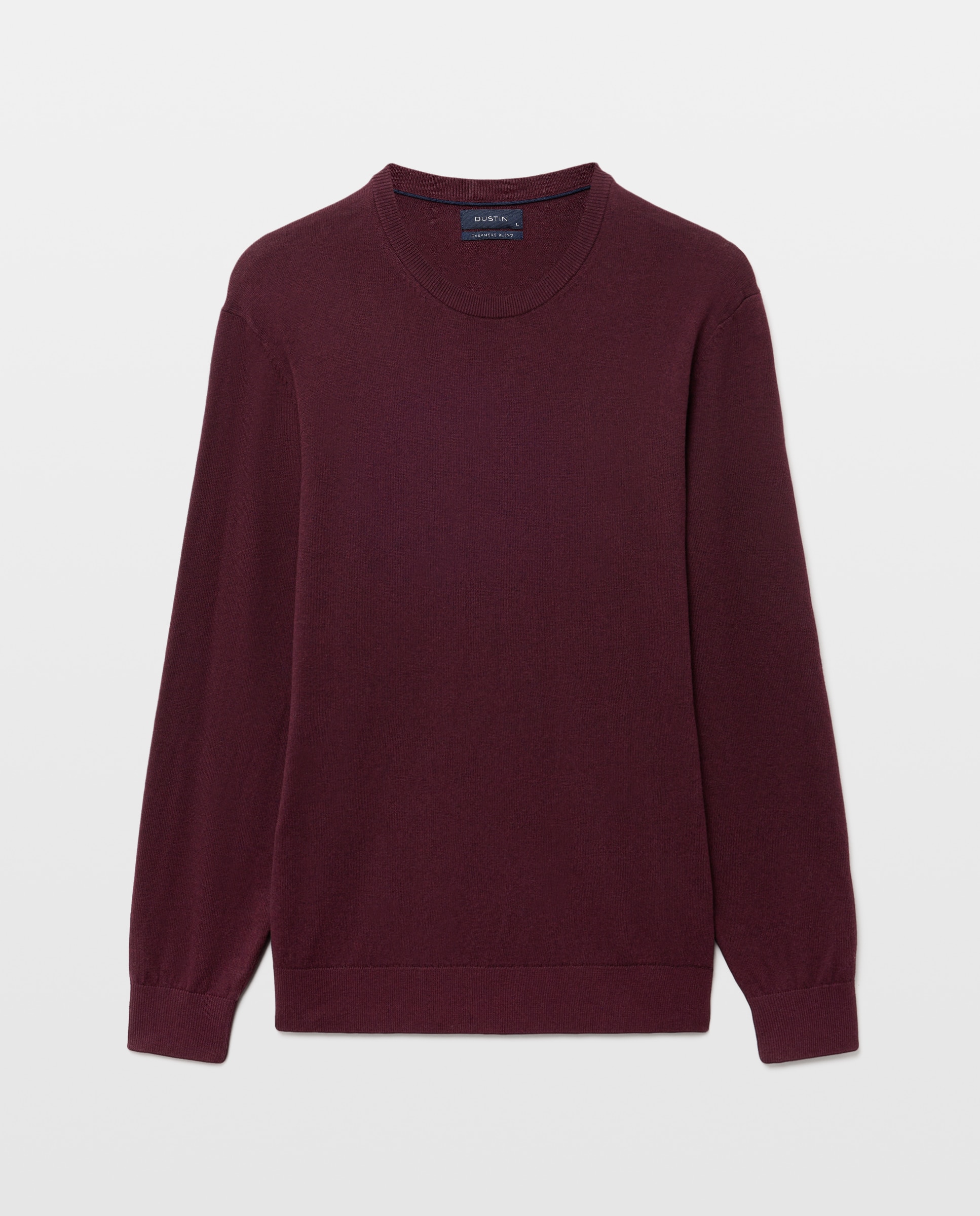 Jersey cuello redondo liso algodón - Dustin - cashmere de hombre - Burdeos Burdeos-4