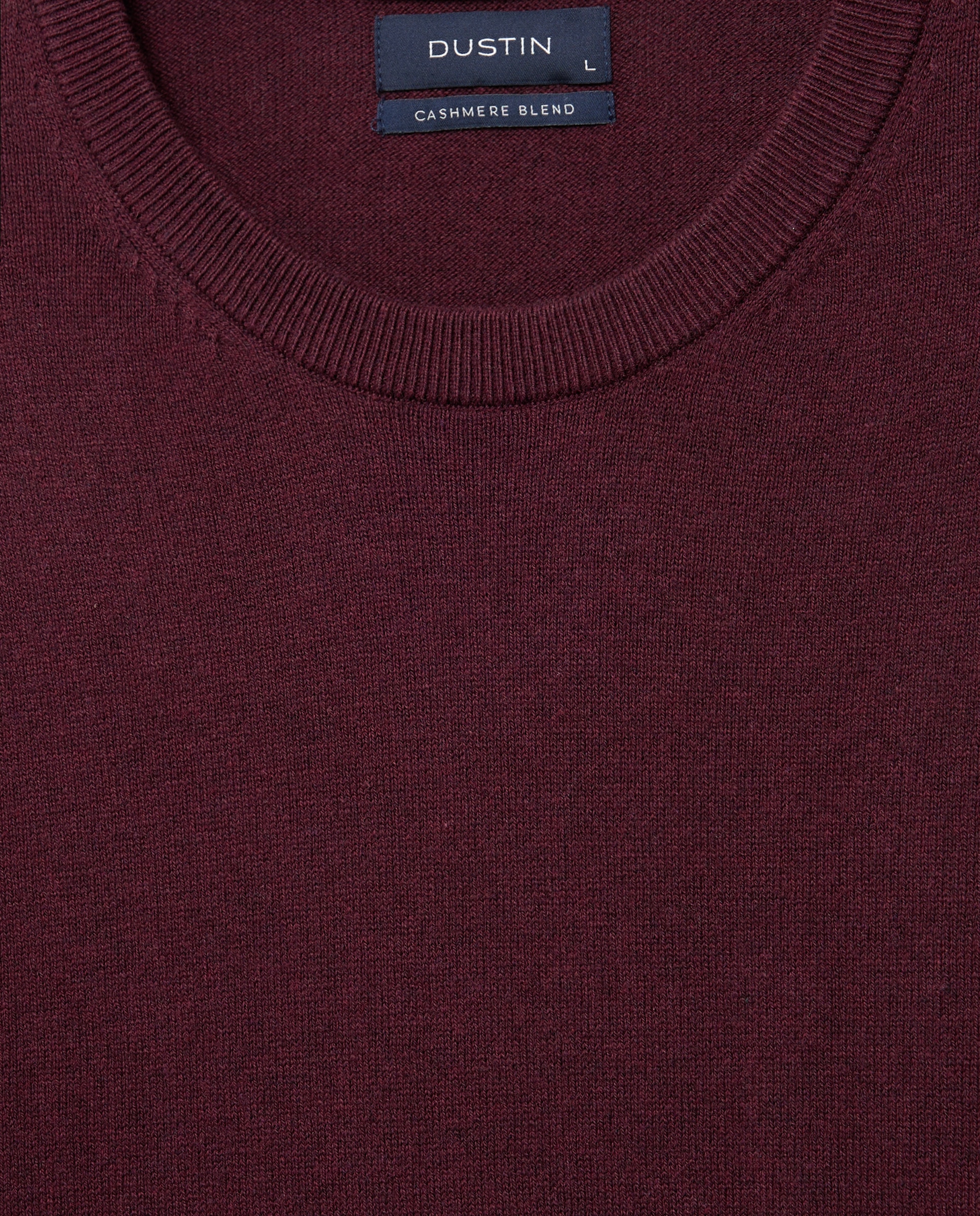 Jersey cuello redondo liso algodón - Dustin - cashmere de hombre - Burdeos Burdeos-5