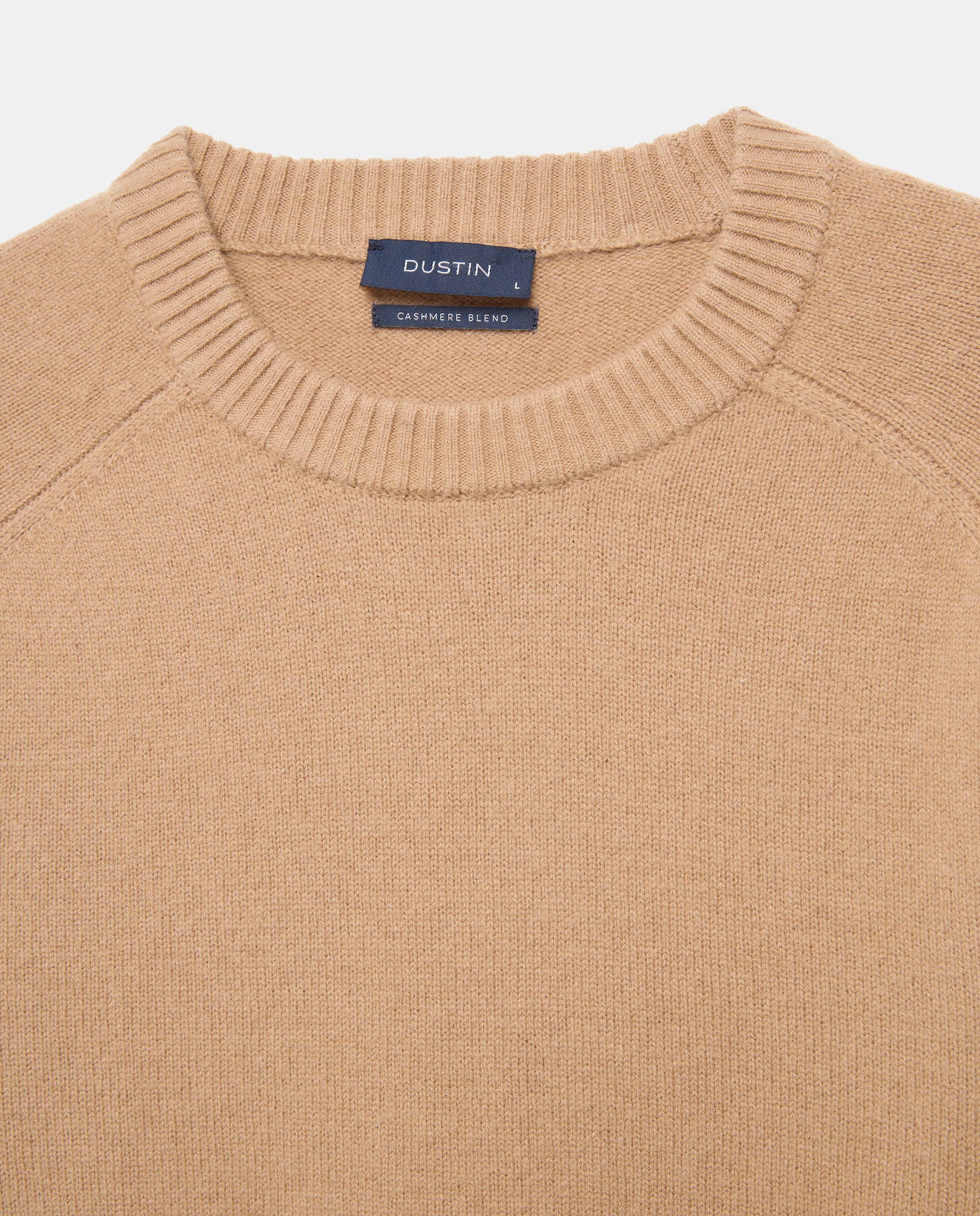 Jersey cuello redondo liso lana/cashmere de hombre - Dustin - Marrón claro Marrón claro-5