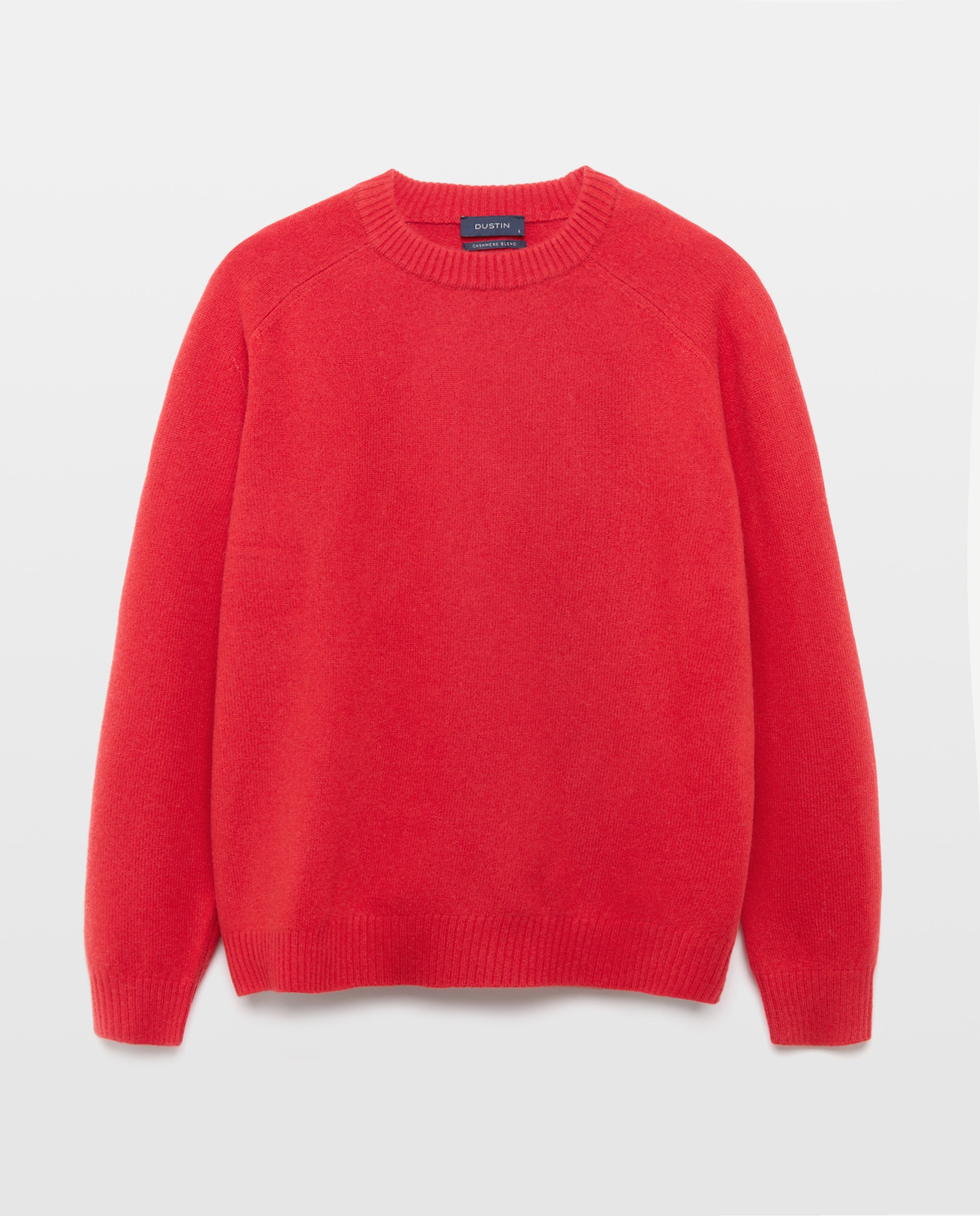 Jersey cuello redondo liso lana/cashmere de hombre - Dustin - Rojo Rojo-5
