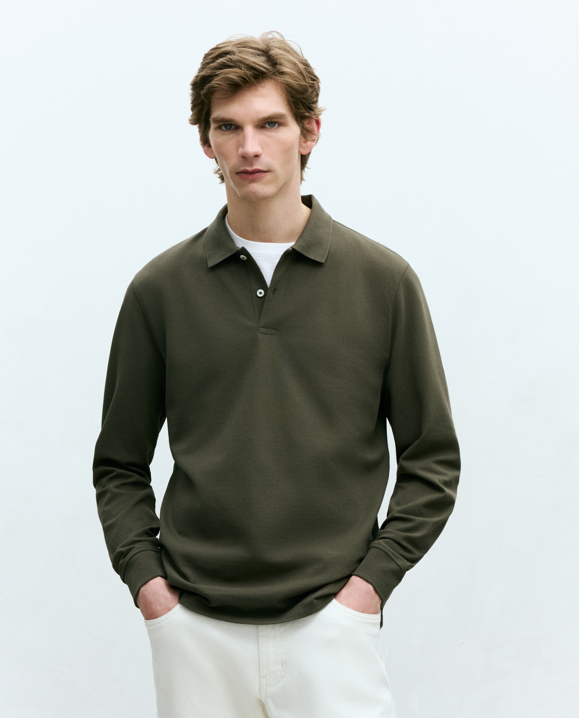 Imagem 0 de Polo Piqué com Manga Comprida