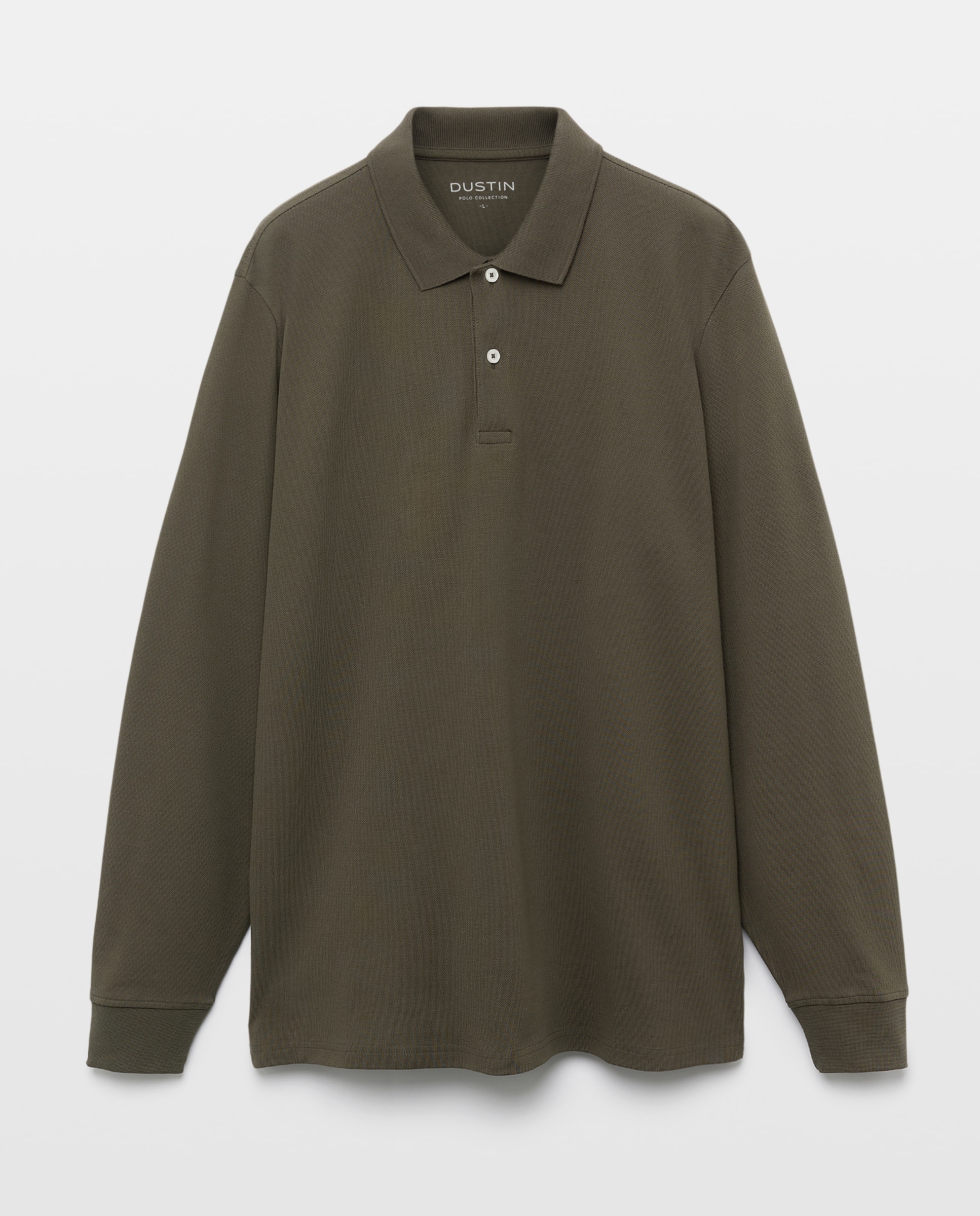 Polo Piqué com Manga Comprida Verde-4