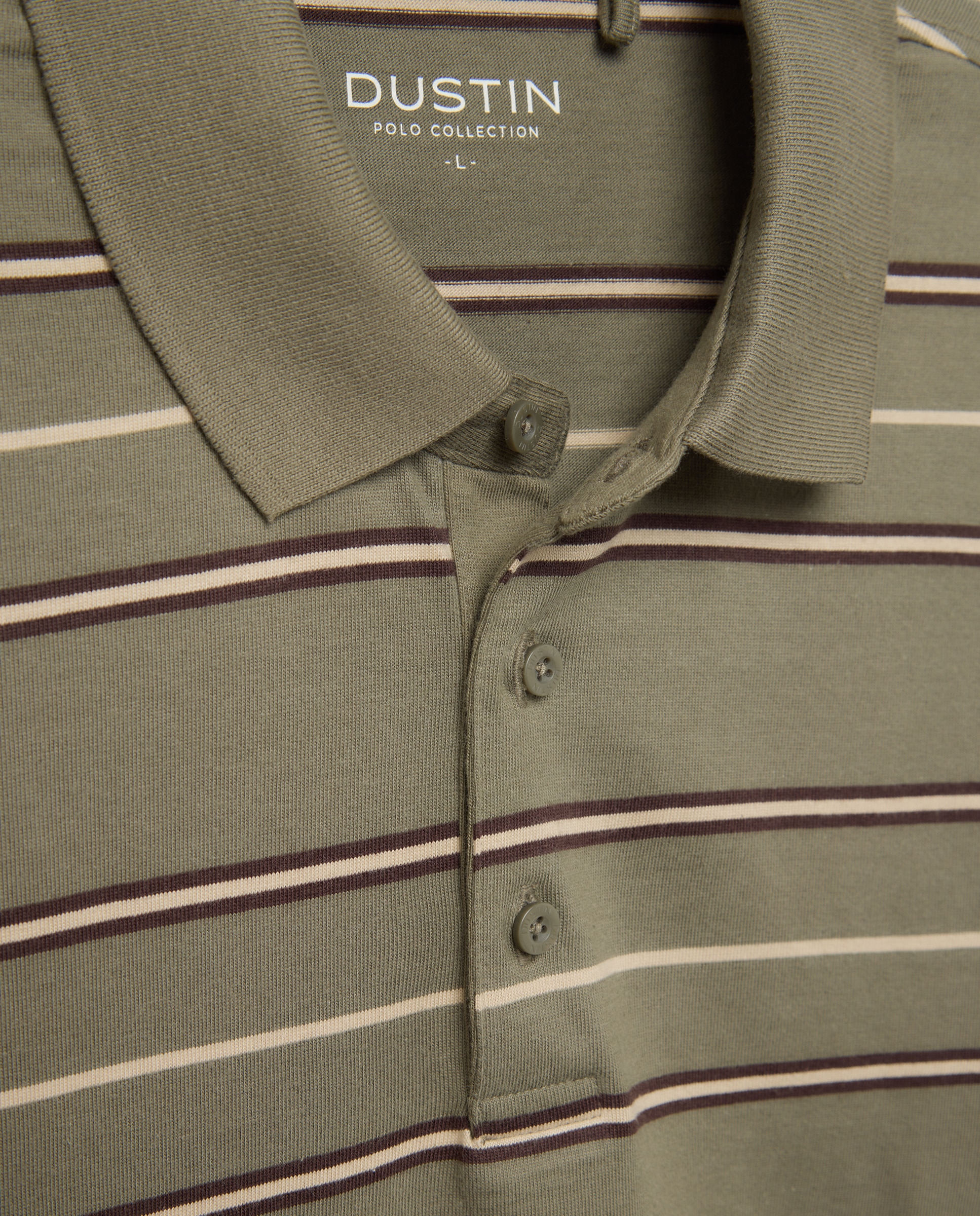 Polo manga larga rayas perchado 100% algodón de hombre - Dustin - Verde Verde-5