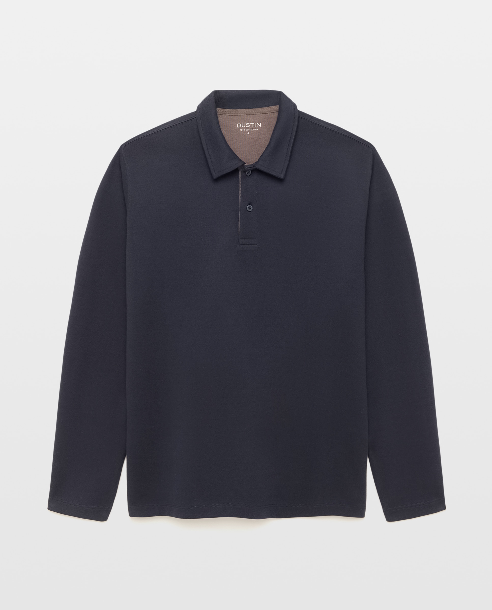 Sudadera cuello polo bicolor 100% algodón de hombre - Dustin - Azul marino Azul marino-1