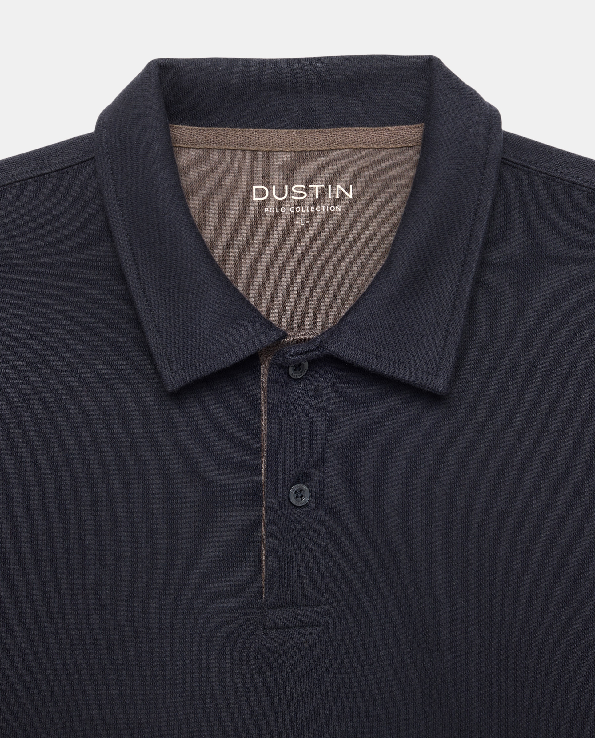 Sudadera cuello polo bicolor 100% algodón de hombre - Dustin - Azul marino Azul marino-2