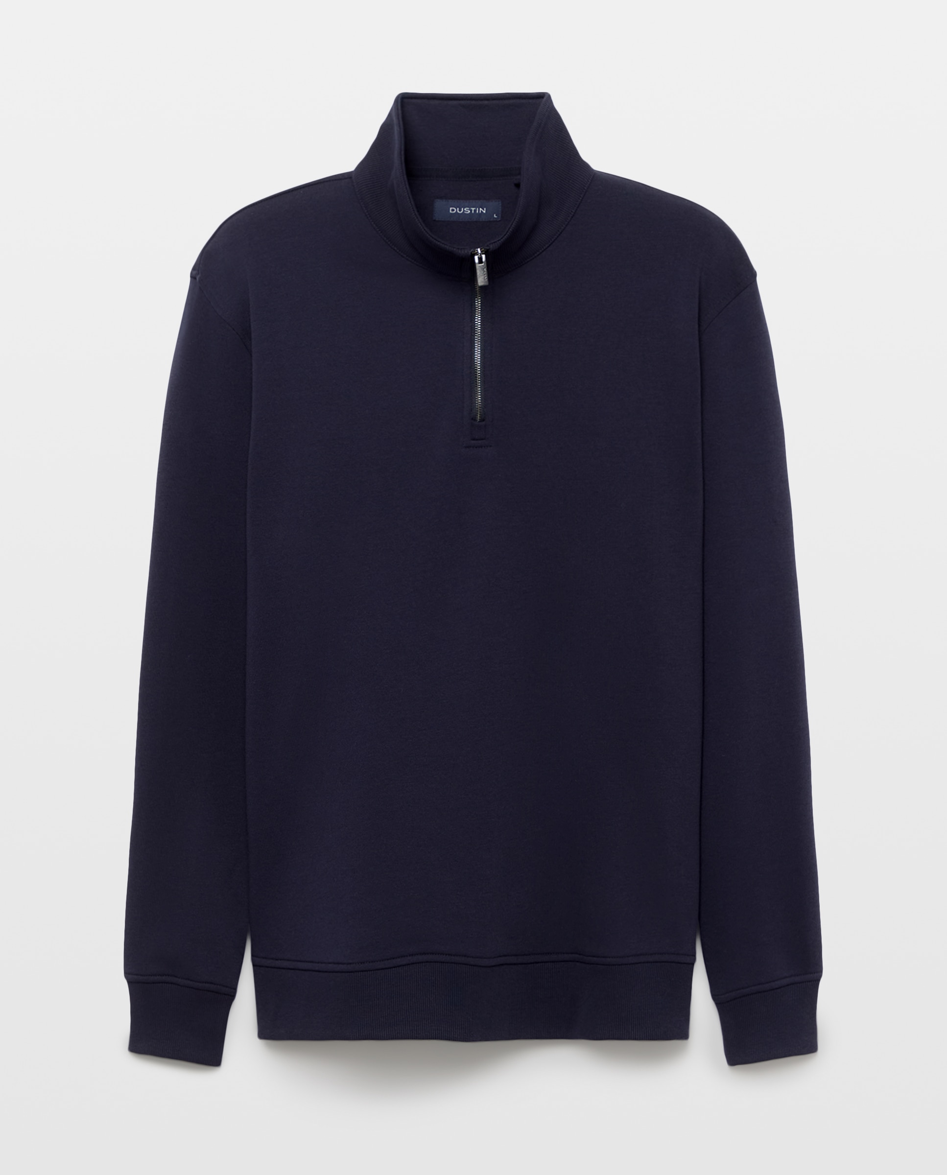 Sudadera media cremallera lisa algodón - Dustin - poliester de hombre - Azul marino Azul marino-4