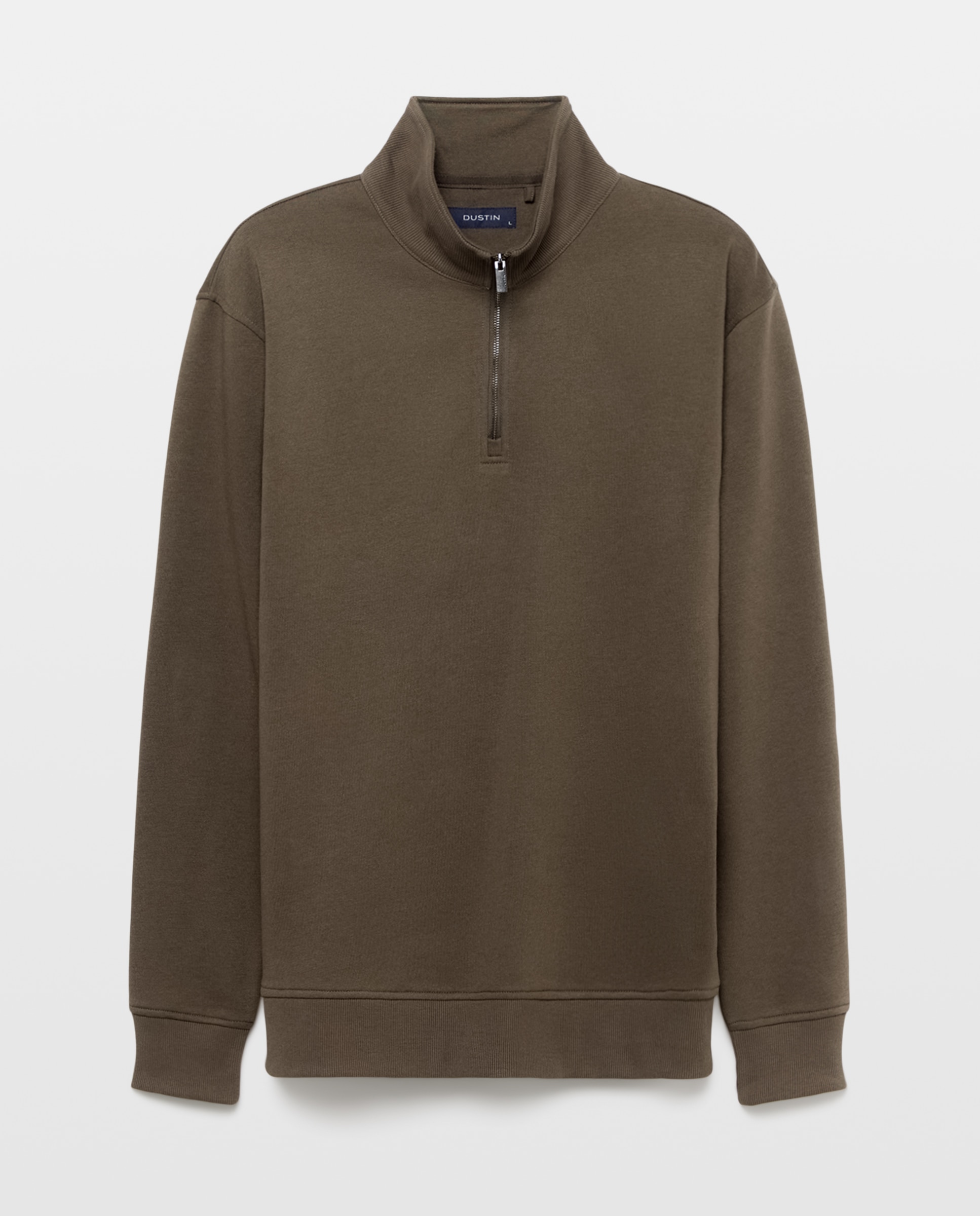 Sudadera media cremallera lisa algodón - Dustin - poliester de hombre - Verde Verde-4